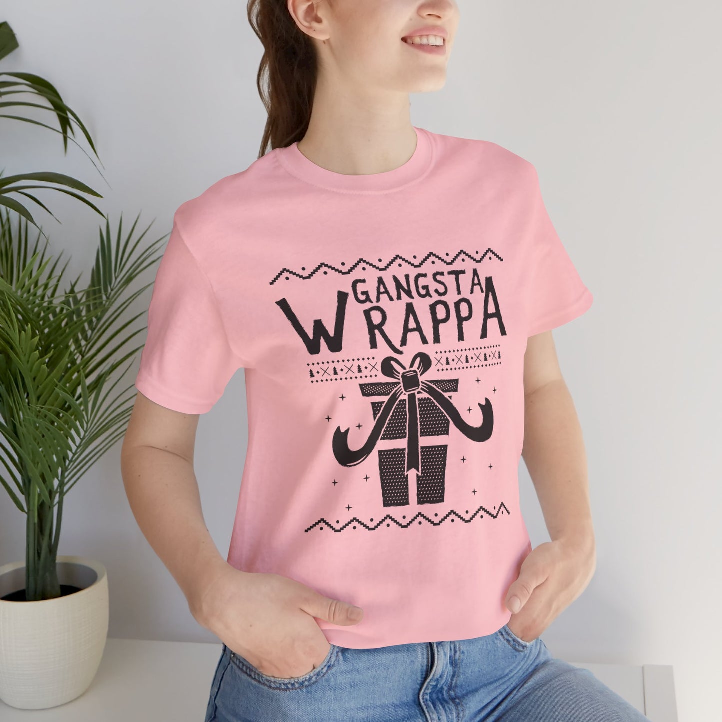 Christmas: Gangsta Wrappa - Unisex Jersey Short Sleeve Tee