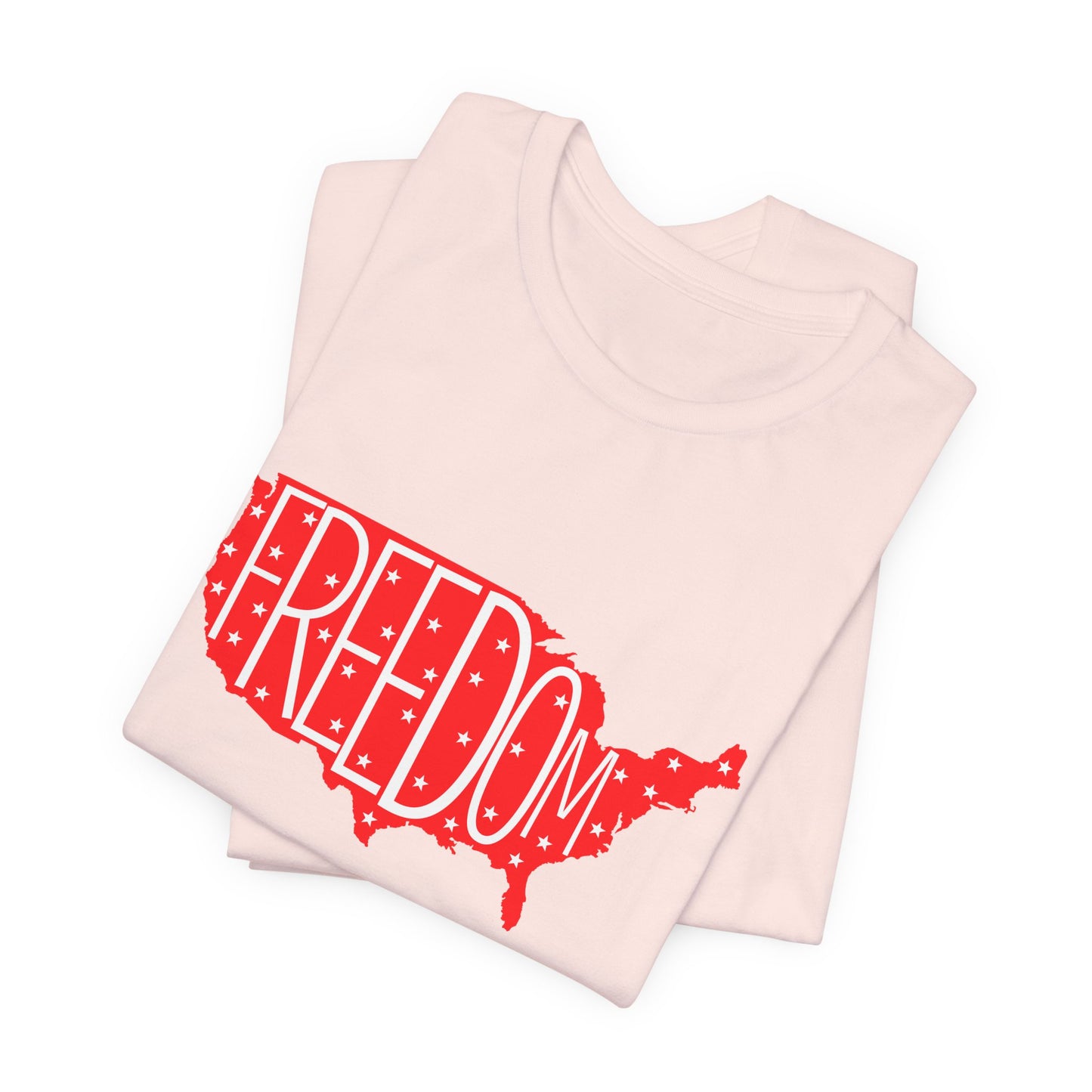 USA Freedom Tee - Comfortable Unisex Jersey Short Sleeve T-Shirt, Perfect for Independence Day, Casual Wear, Gifts, 4th of July - 13652