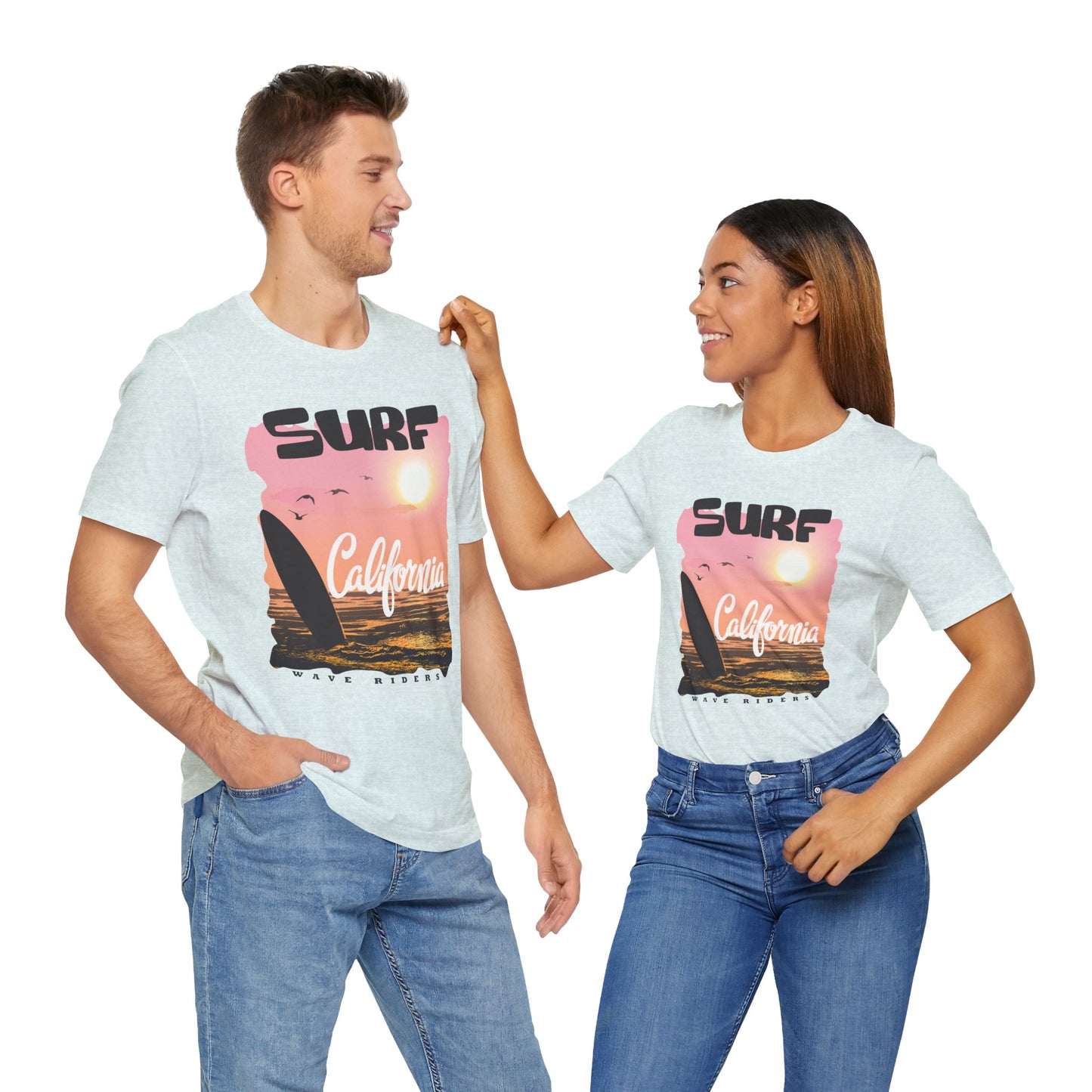 Surf California, Wave Riders - Unisex Jersey Short Sleeve Tee - 13184