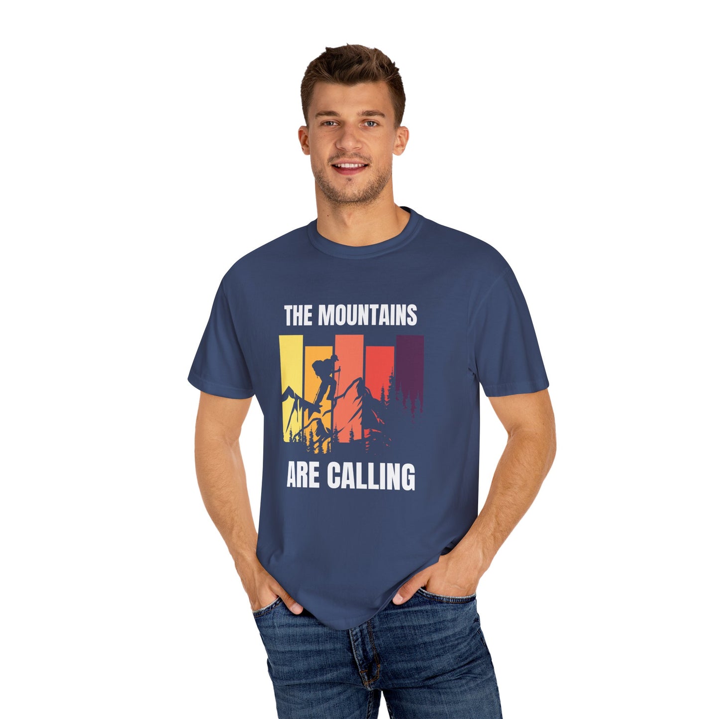 Mountains Are Calling - Unisex Garment-Dyed T-shirt - 10751