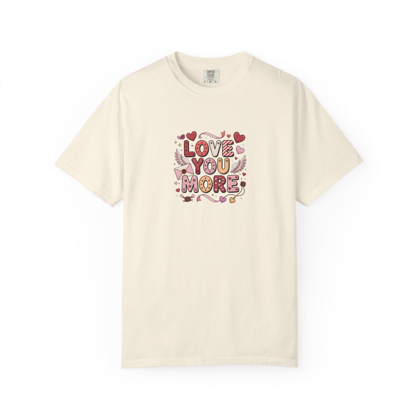 Love You More – Cute Valentine Graphic T-Shirt  - 14740