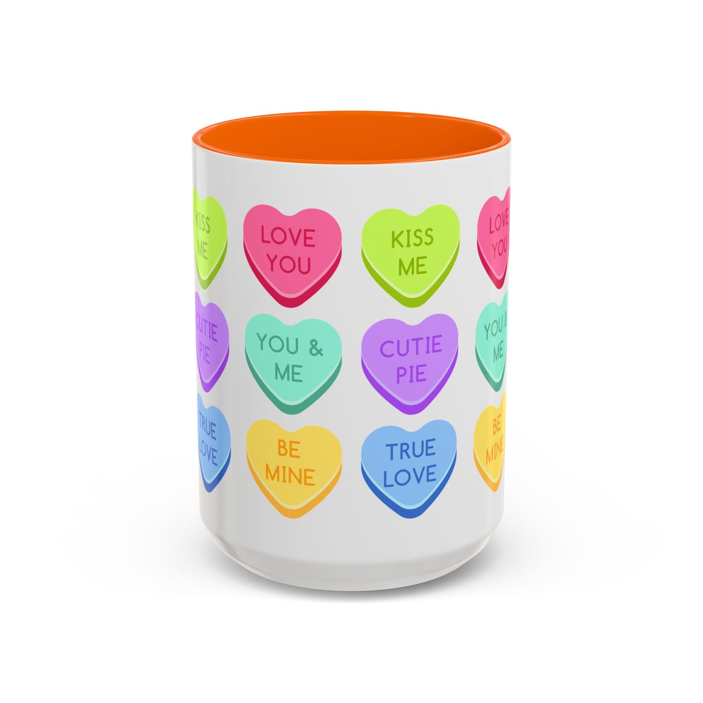Love You, Kiss Me - Accent Coffee Mug (11, 15oz) - 11541
