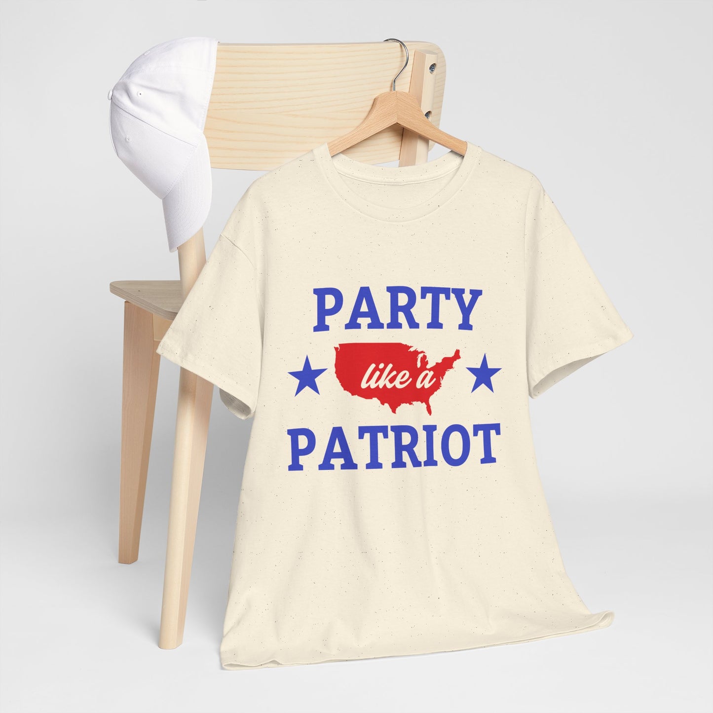 Patriotic Party Tee - Celebrate Independence, Fun Gatherings, BBQs, Gift for Patriots, Unisex Heavy Cotton T-shirt - 13732