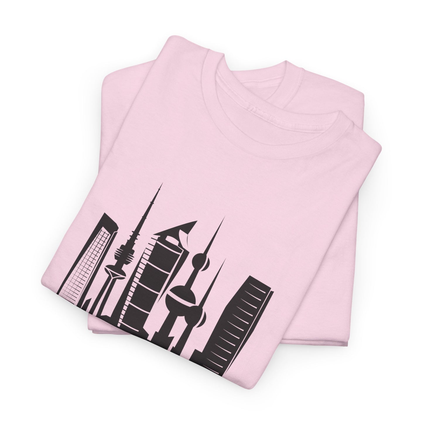 Kuwait City Graphic Unisex Heavy Cotton Tee - Urban Skyline Shirt - 12262