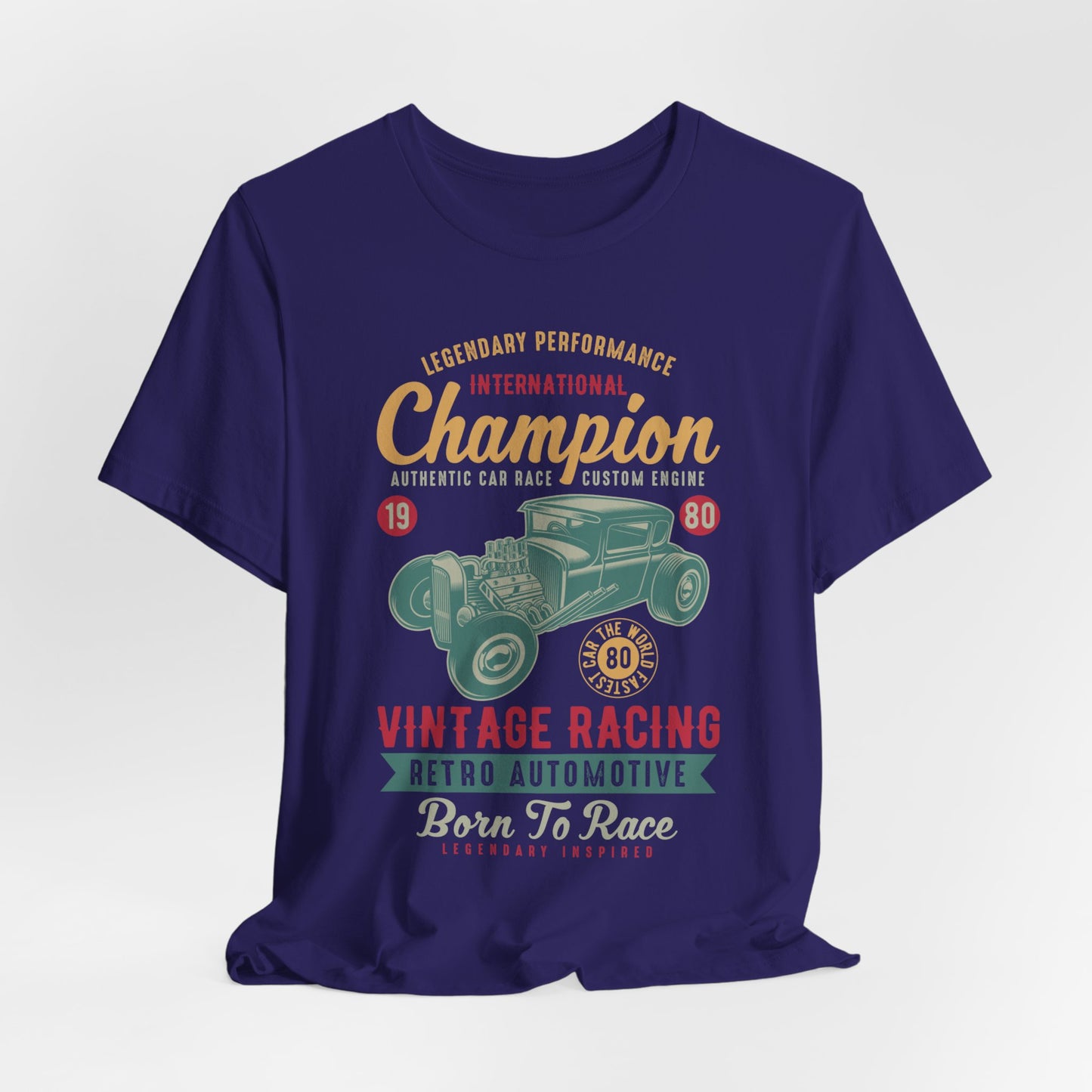 Legendary Performance, Vintage Racing, Retro Automotive - Unisex Jersey Short Sleeve Tee