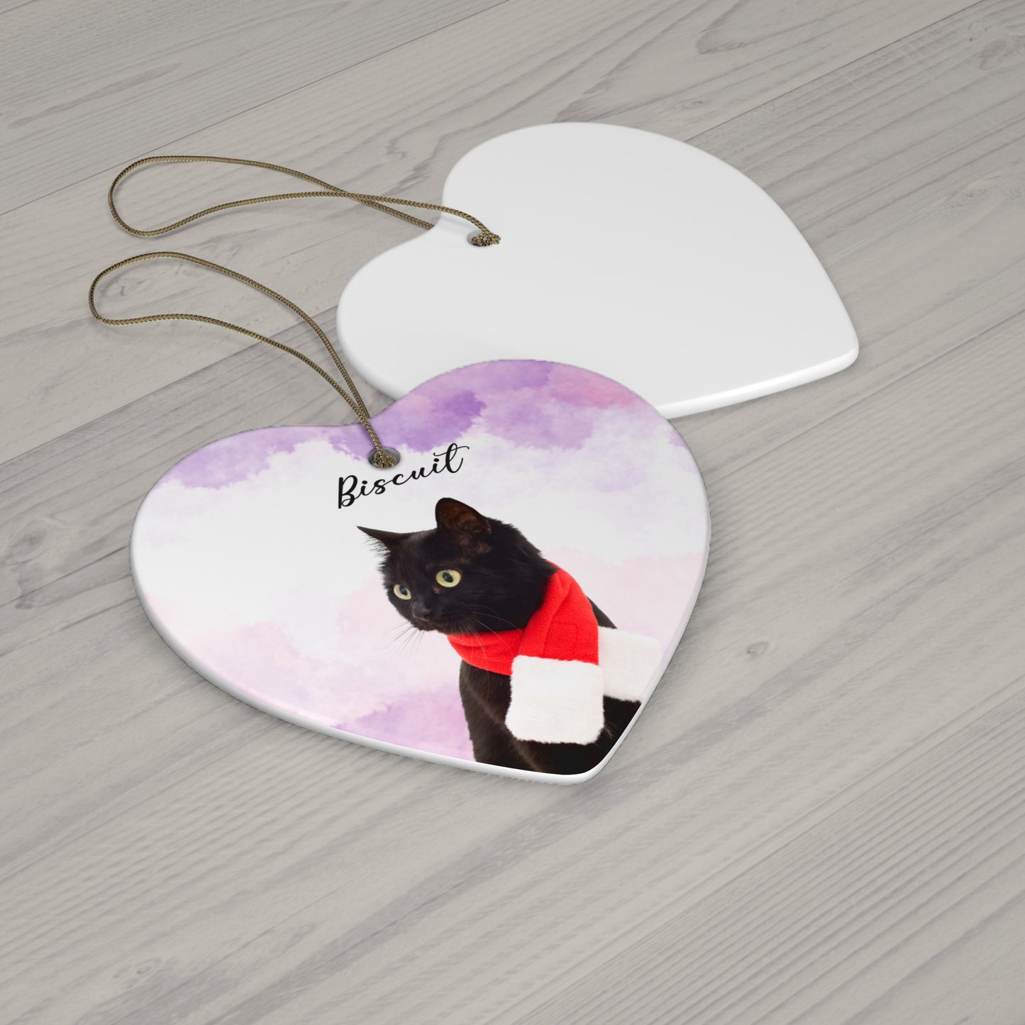 Christmas, Dogs & Cats, Customizable - Ceramic Ornament, 4 Shapes - 10119