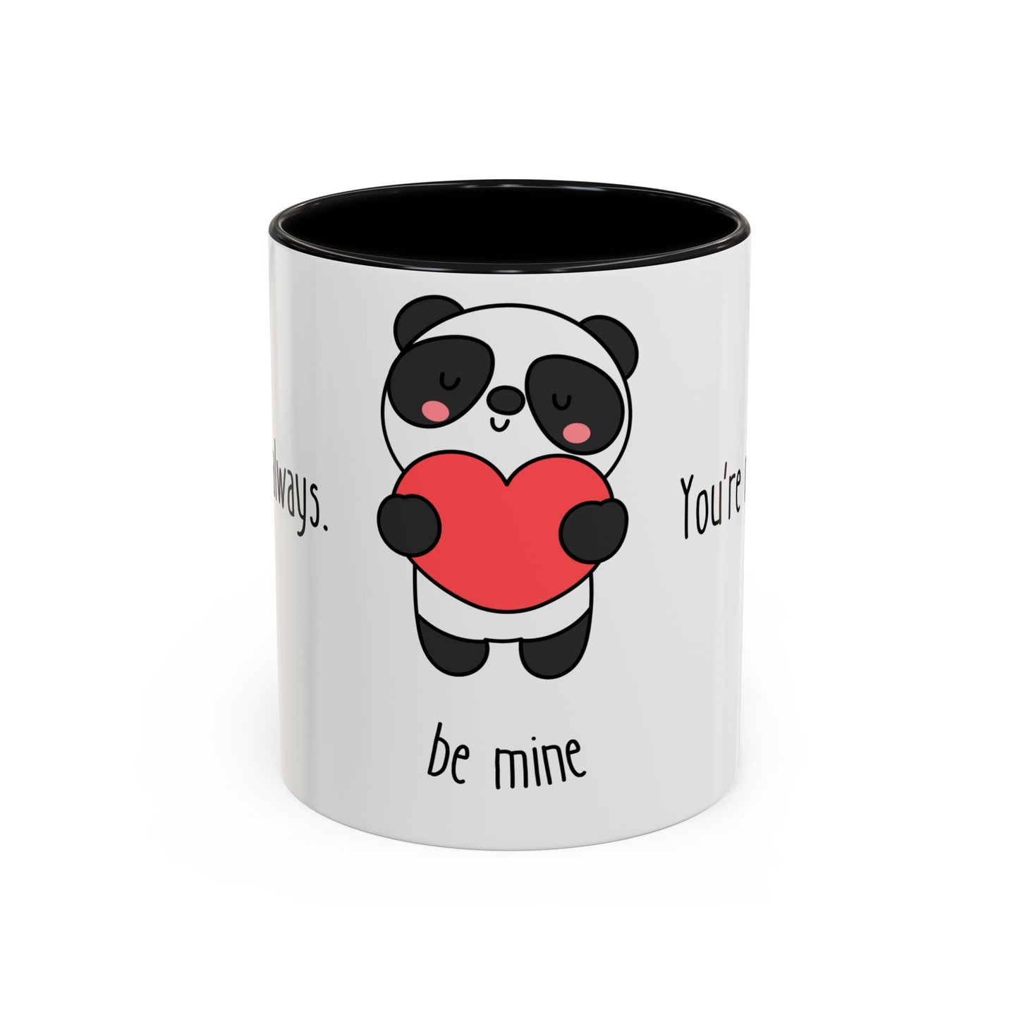 Panda, Be Mine - Accent Coffee Mug (11, 15oz) - 11431