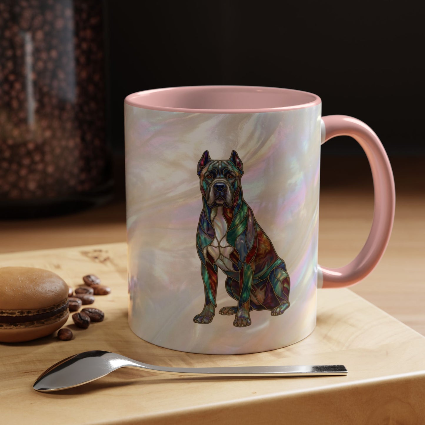 Cane Corso Accent Mug — Stained Glass Design (11/15 oz) - 14623