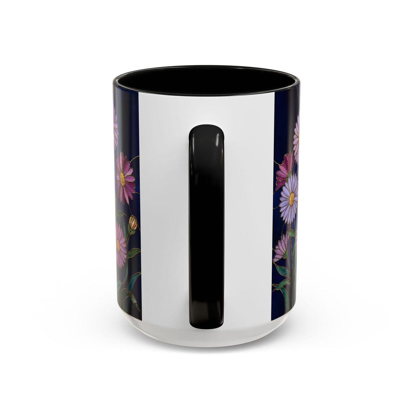 Aster Flower Coffee Mug — Stained Glass Design 11/15oz - 14553