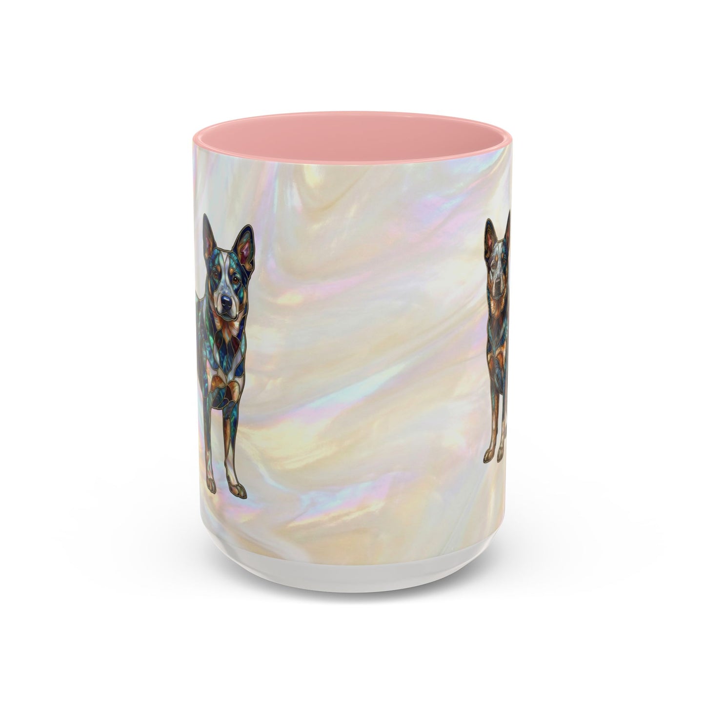 Australian Cattle Dog Accent Mug — Stained Glass Design (11/15oz) - 14613
