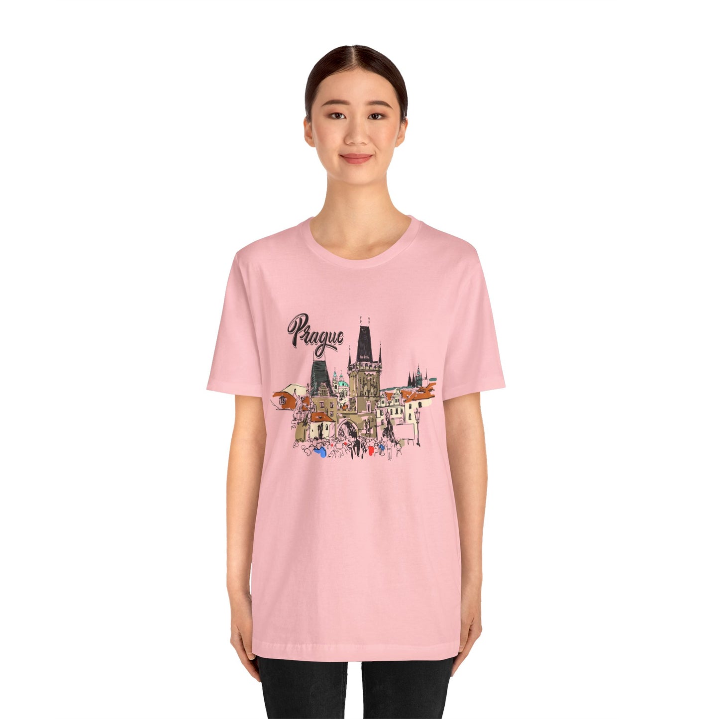 Prague Graphic Unisex Tee - Perfect Travel Souvenir - 12135