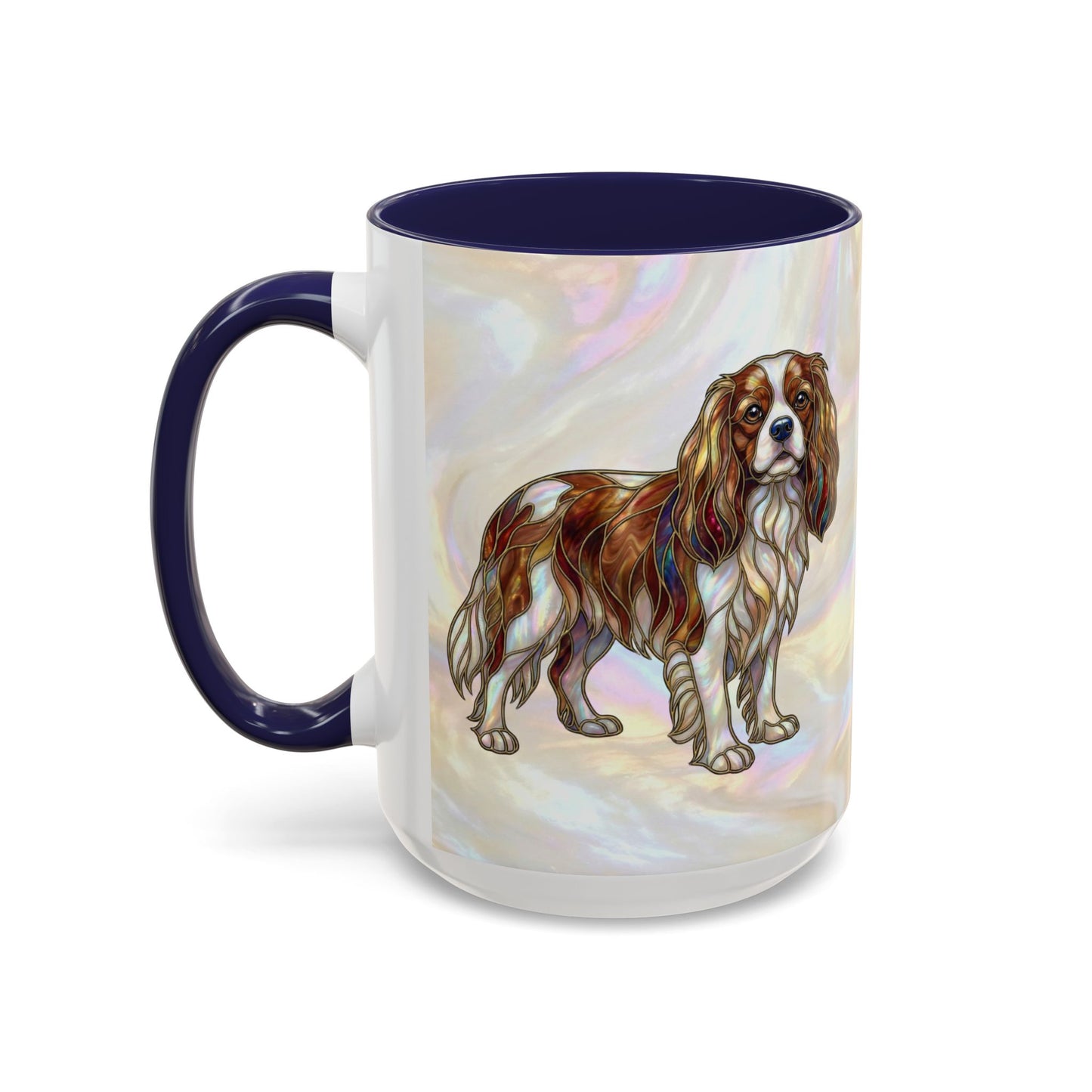 Cavalier King Charles Accent Coffee Mug -Stained Glass Style (11/15oz) - 14624