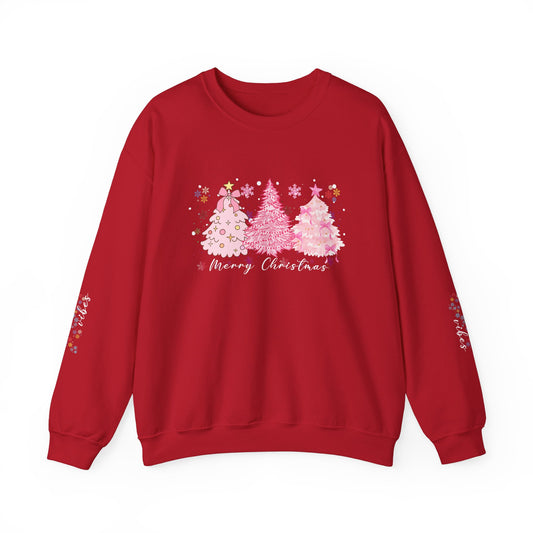 Pink Christmas Trees - Unisex Heavy Blend™ Crewneck Sweatshirt - 10334