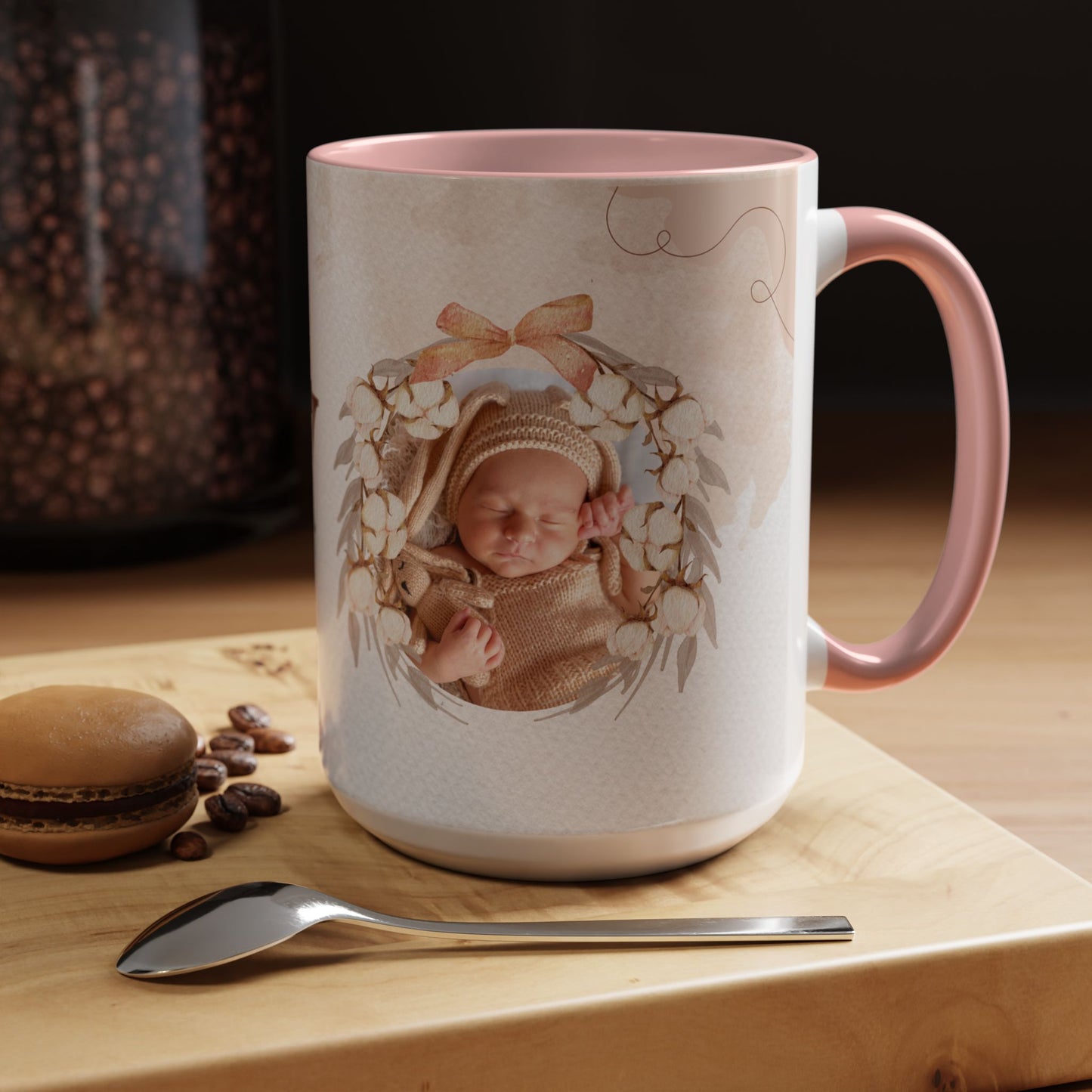 Oh Baby, Samira's Baby Shower, Customizable - Accent Coffee Mug (11, 15oz) - 10882