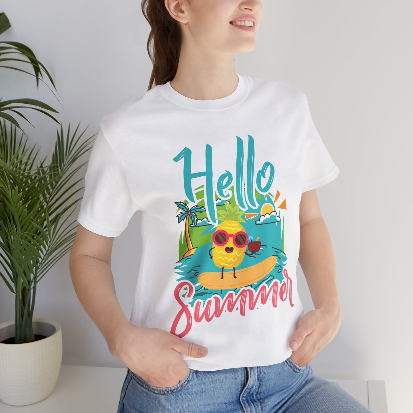 Hello Summer - Unisex Jersey Short Sleeve Tee - 13088