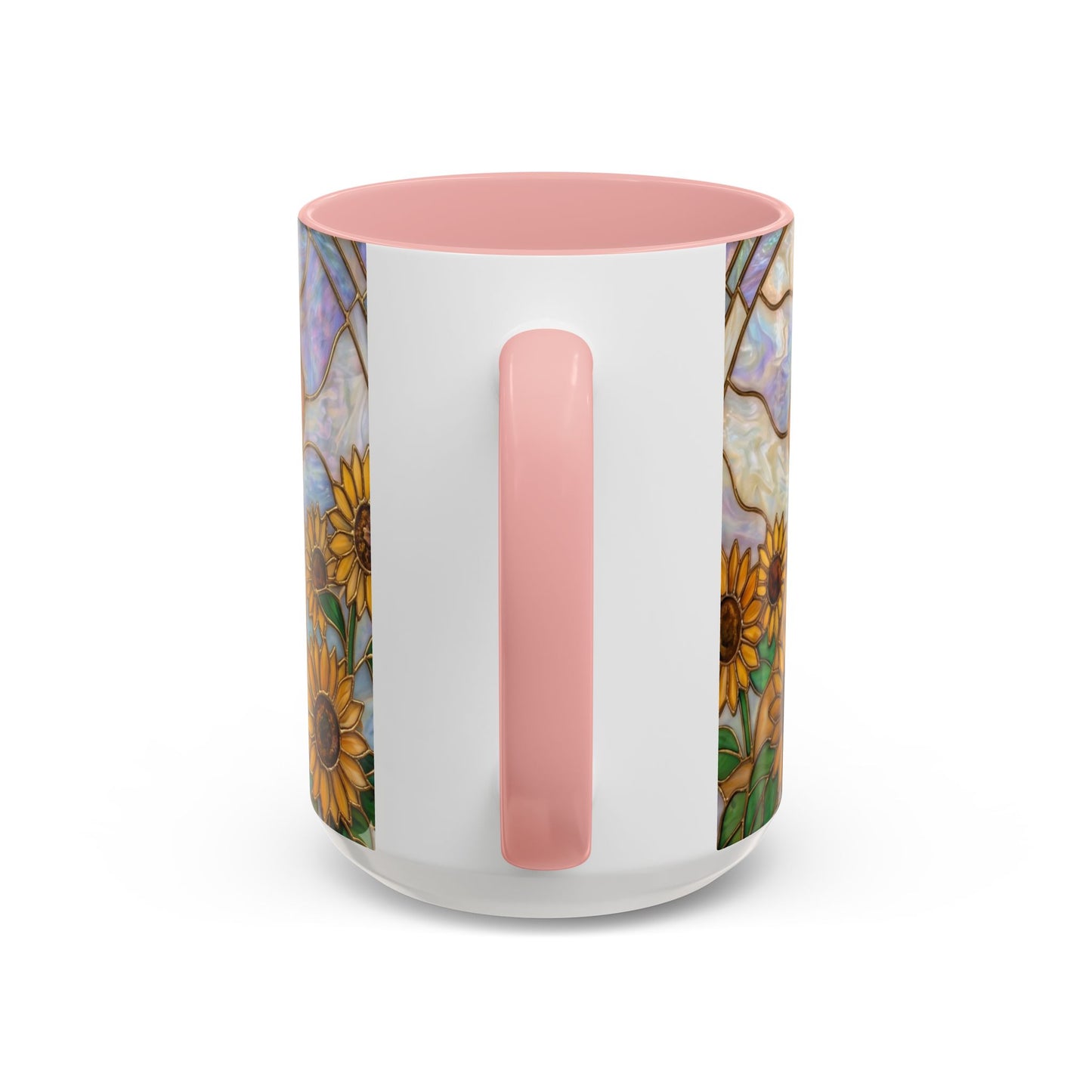 Sunflower Golden Retriever P uppiesAccent Coffee Mug –  Stained Glass Design (11/15 oz) - 14527