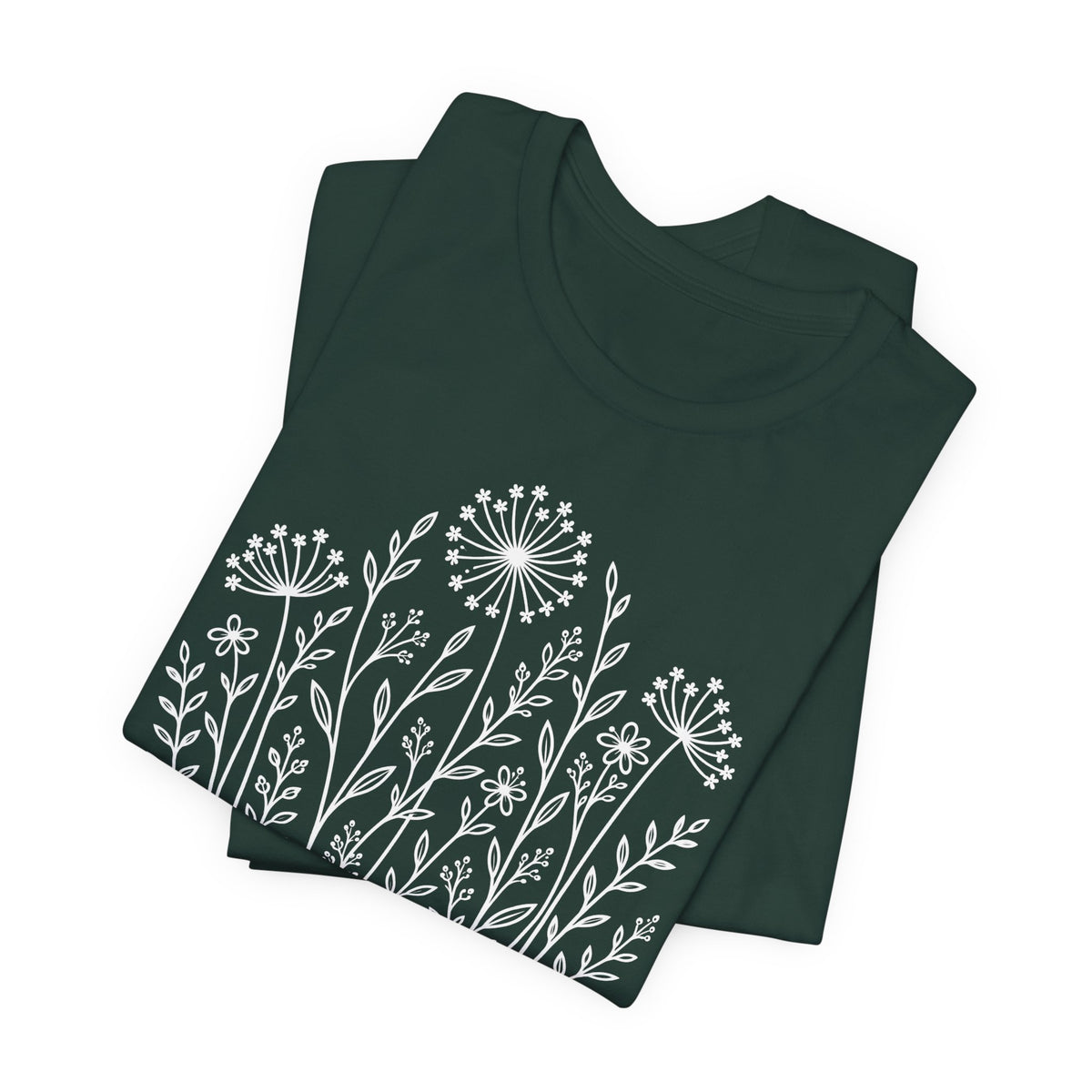 Bloom Anyway Floral T-Shirt, Hand-Drawn Wildflower Tee - 14509
