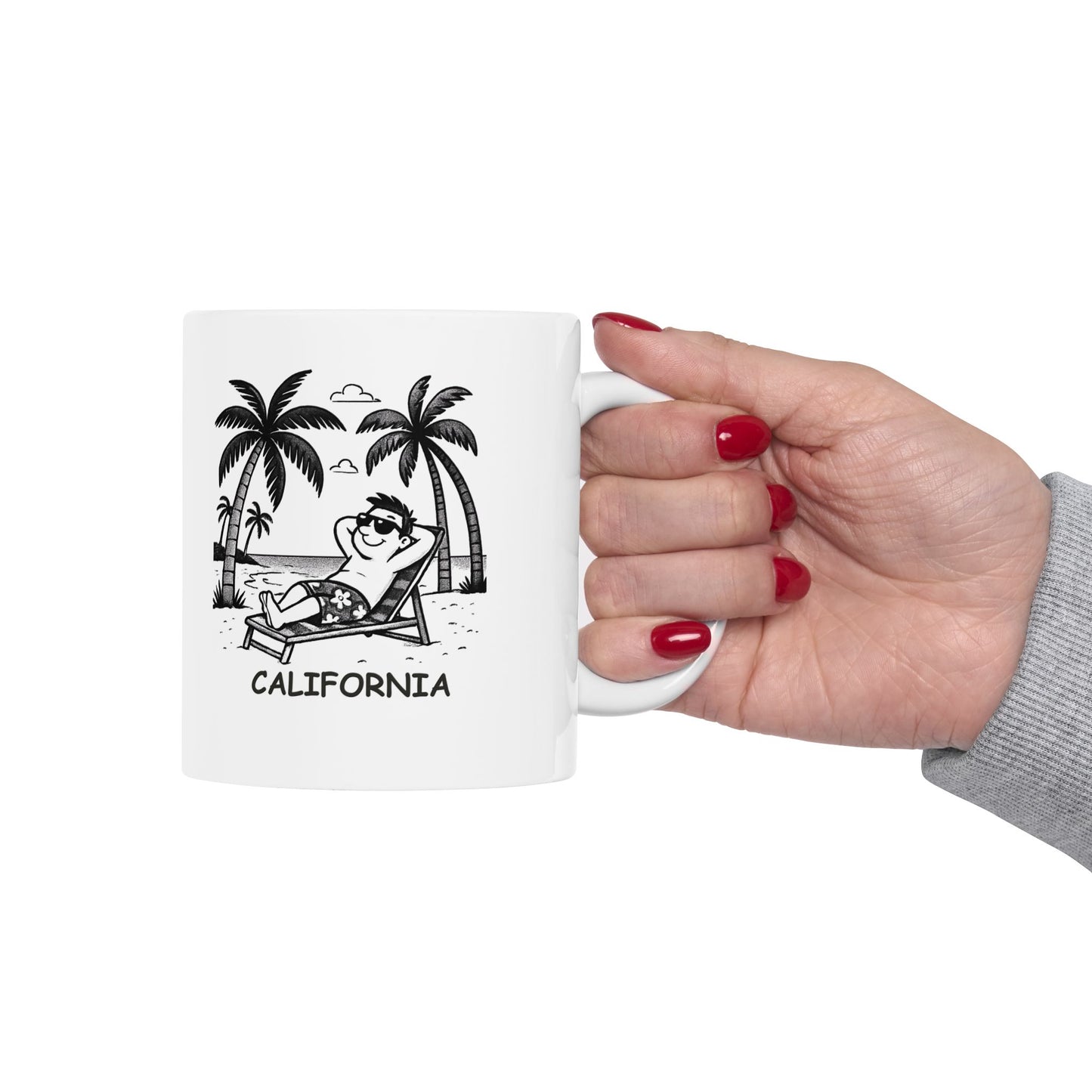 "Palm trees, ocean breeze, and no stress." Ceramic Mug - 12703