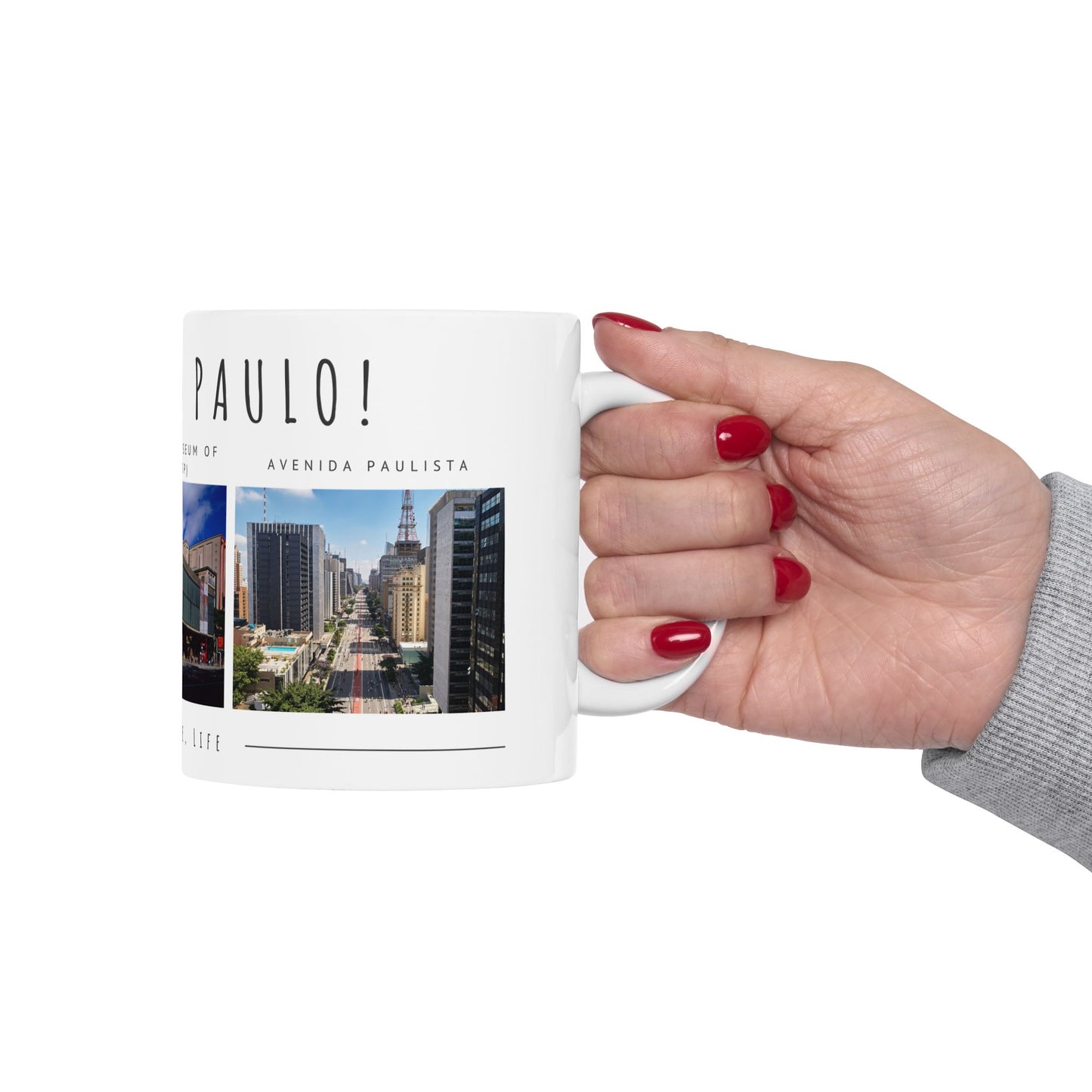 Hello Sao Paulo Ceramic Mug – Art, Culture, Life (11oz & 15oz) - 12026