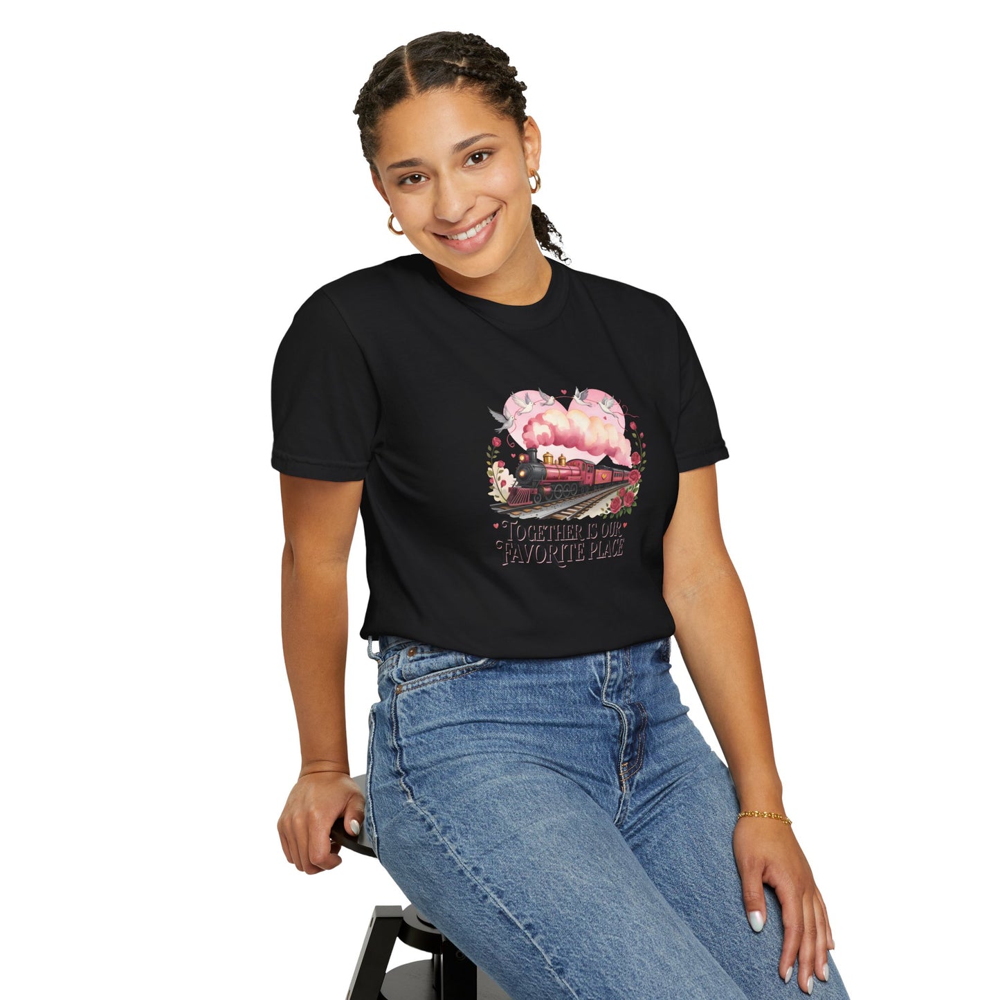 Together Is Our Favorite Place – Romantic Valentine Graphic T-Shirt  - 14738