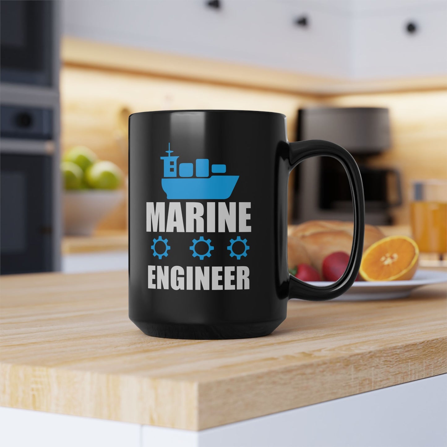 Marine Engineer - Black Mug (11oz, 15oz) - 13574