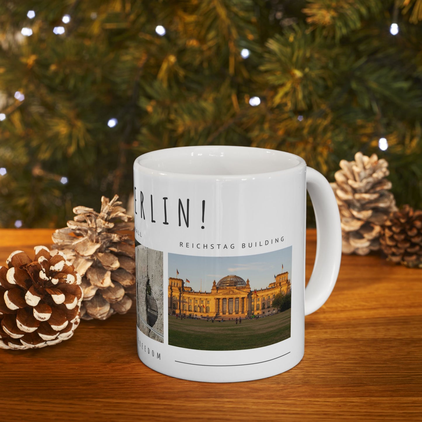 Hello Berlin! Ceramic Travel Mug with Cityscape Design - Perfect Gift for Travelers and History Lovers - 12015