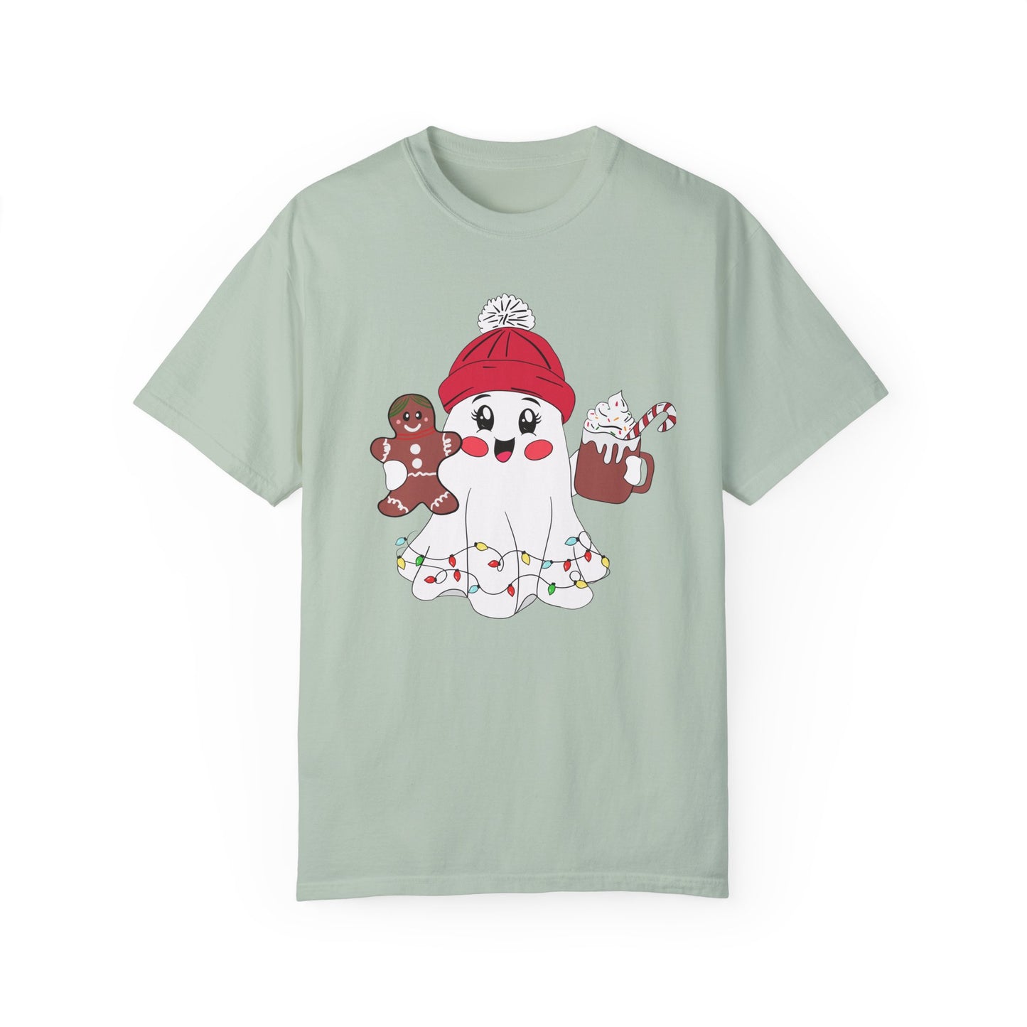 Christmas Ghost - Unisex Garment-Dyed T-shirt - 10408