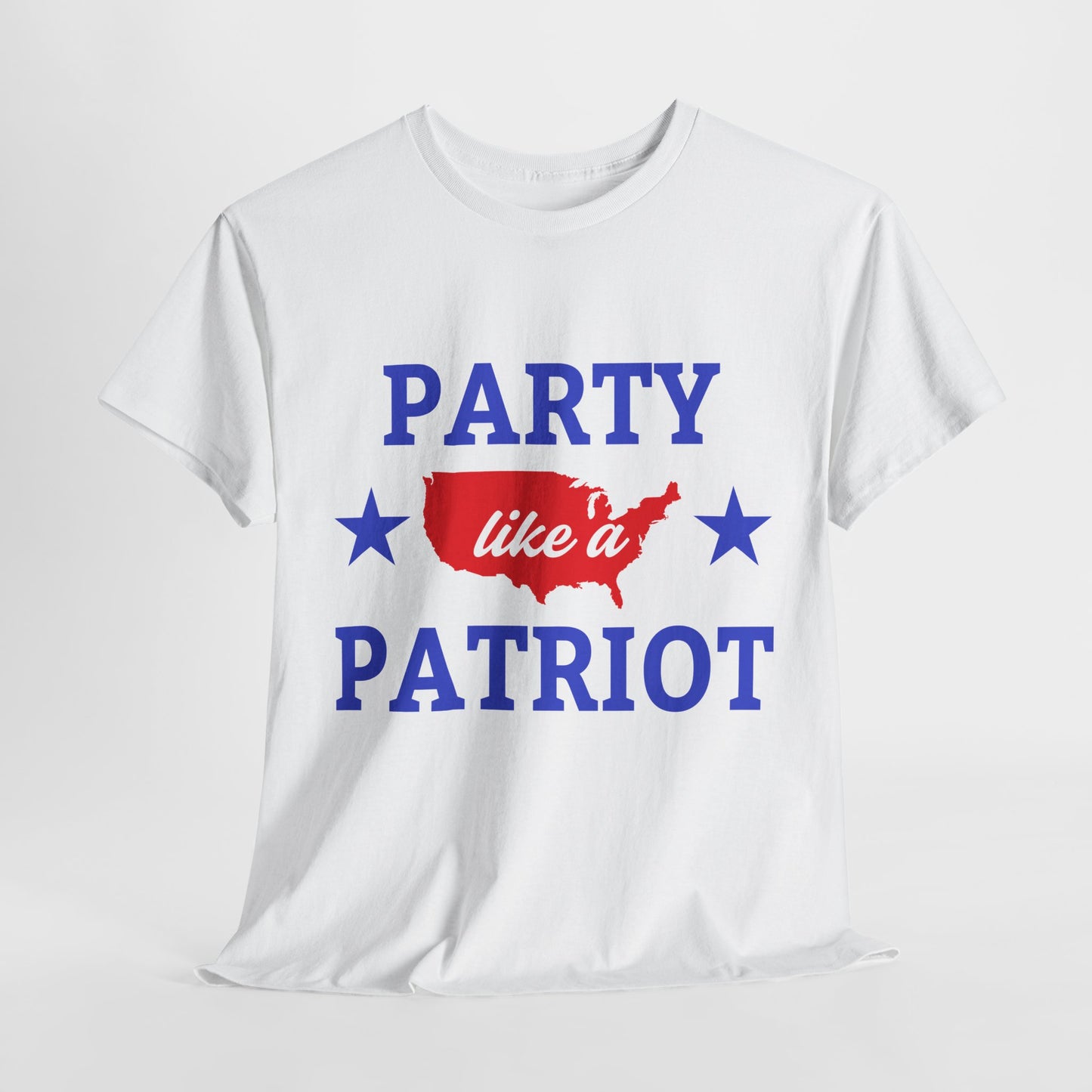 Patriotic Party Tee - Celebrate Independence, Fun Gatherings, BBQs, Gift for Patriots, Unisex Heavy Cotton T-shirt - 13732