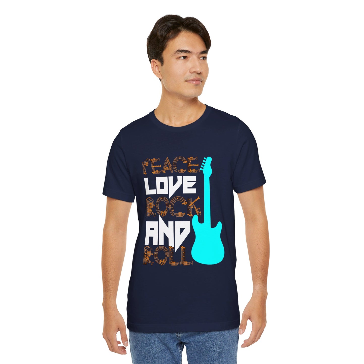 Peace Love Rock & Roll - Unisex Jersey Short Sleeve Tee