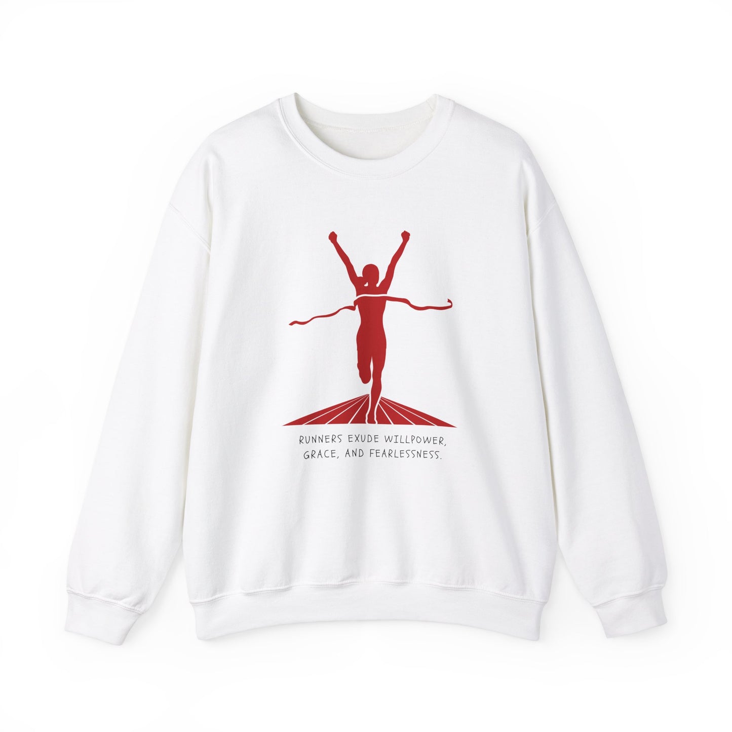 Runners Exude Willpower, Grace, and Fearlessness - Unisex Heavy Blend™ Crewneck Sweatshirt