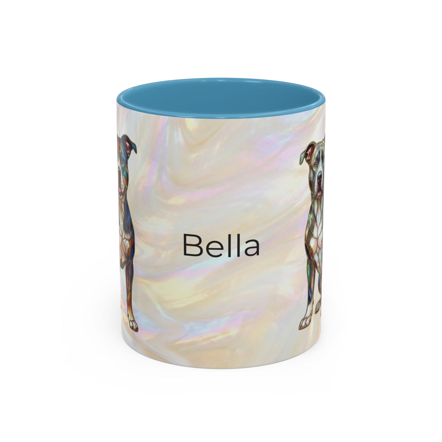 Pitbull Dog Accent Coffee Mug — Stained Glass Design (11/15oz) - 14536