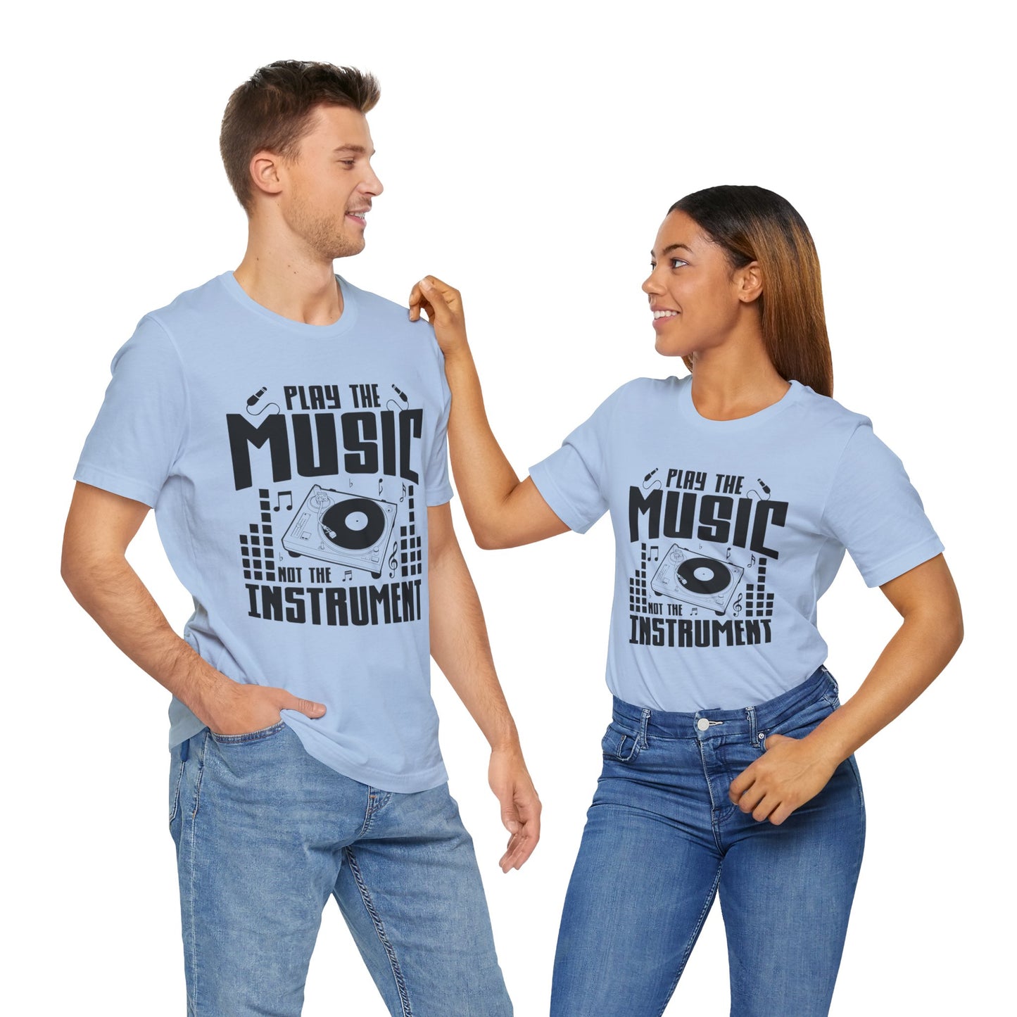 Play The Music Instrument - Unisex Jersey Short Sleeve Tee