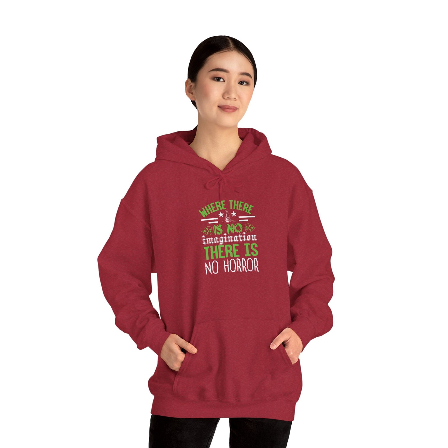 Where There Is No Imagination, There Is No Horror - Unisex Heavy Blend™ Hooded Sweatshirt - 13759