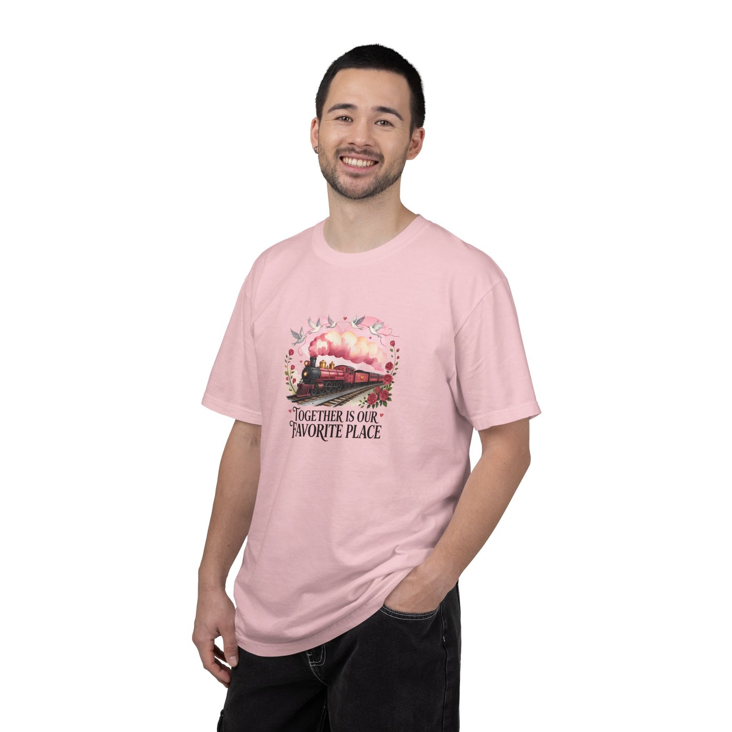 Together Is Our Favorite Place – Romantic Valentine Graphic T-Shirt  - 14738