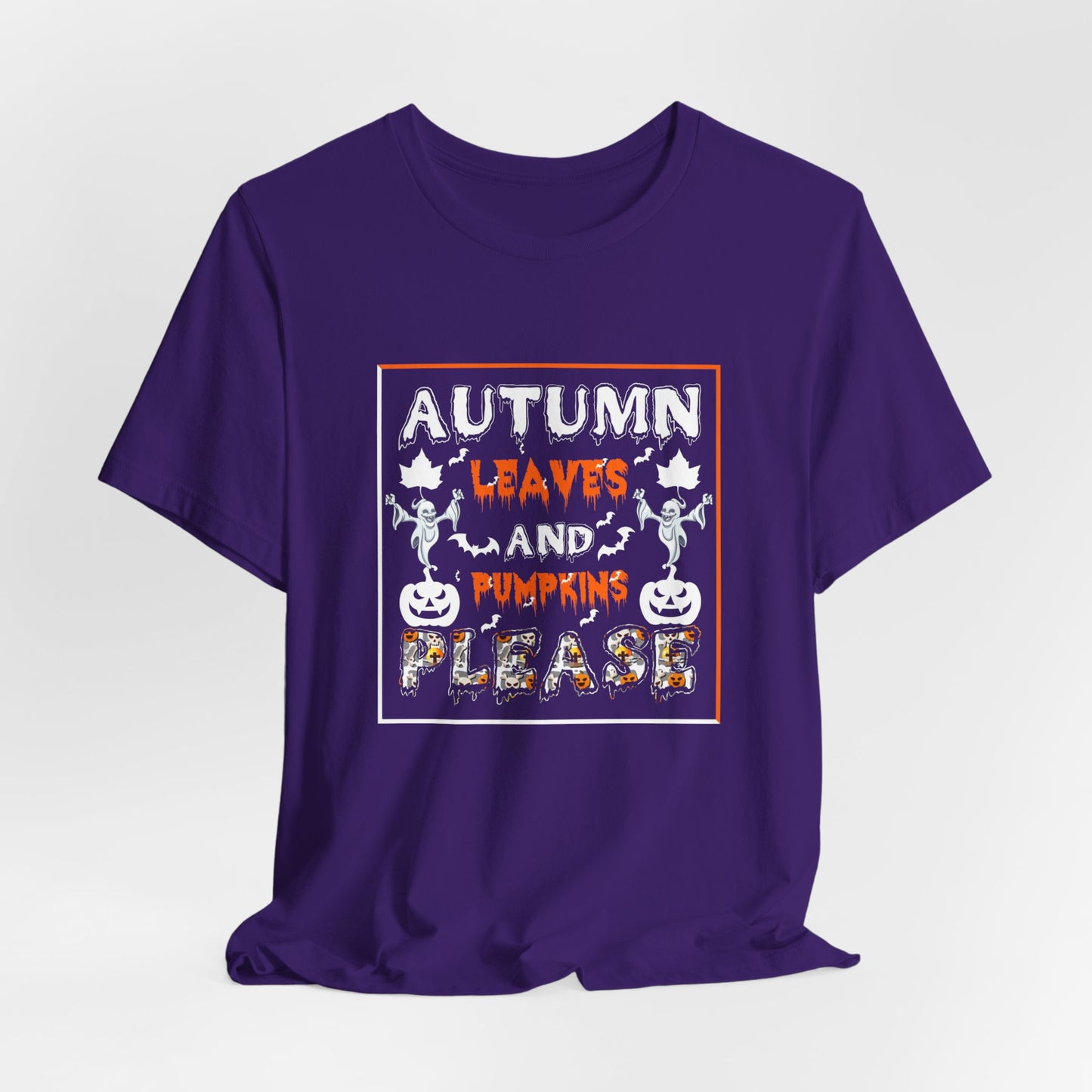 Halloween: Autumn Leaves & Pumpkins Please - Unisex Jersey Short Sleeve Tee