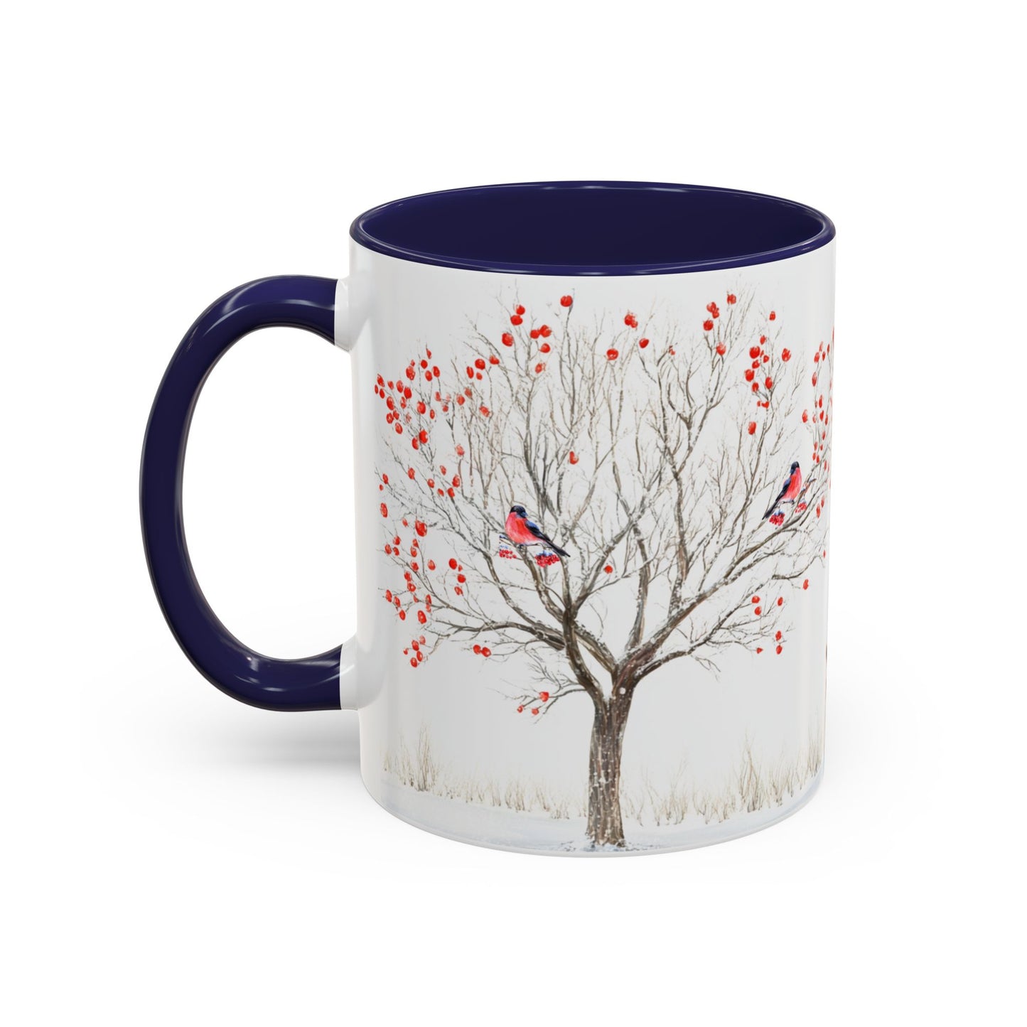 Winter Tree, Snowman & Puppy - Accent Coffee Mug (11, 15oz) - 10406