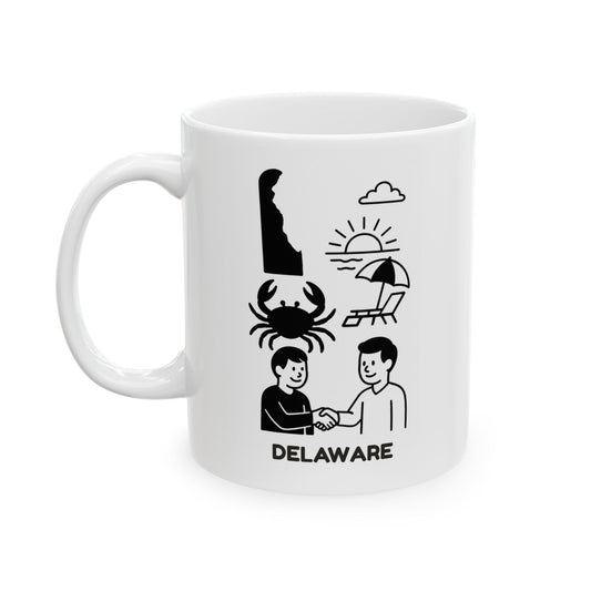 "In Delaware, we believe in good seafood, good beaches, and good neighbors." Coffee Mug - 14185