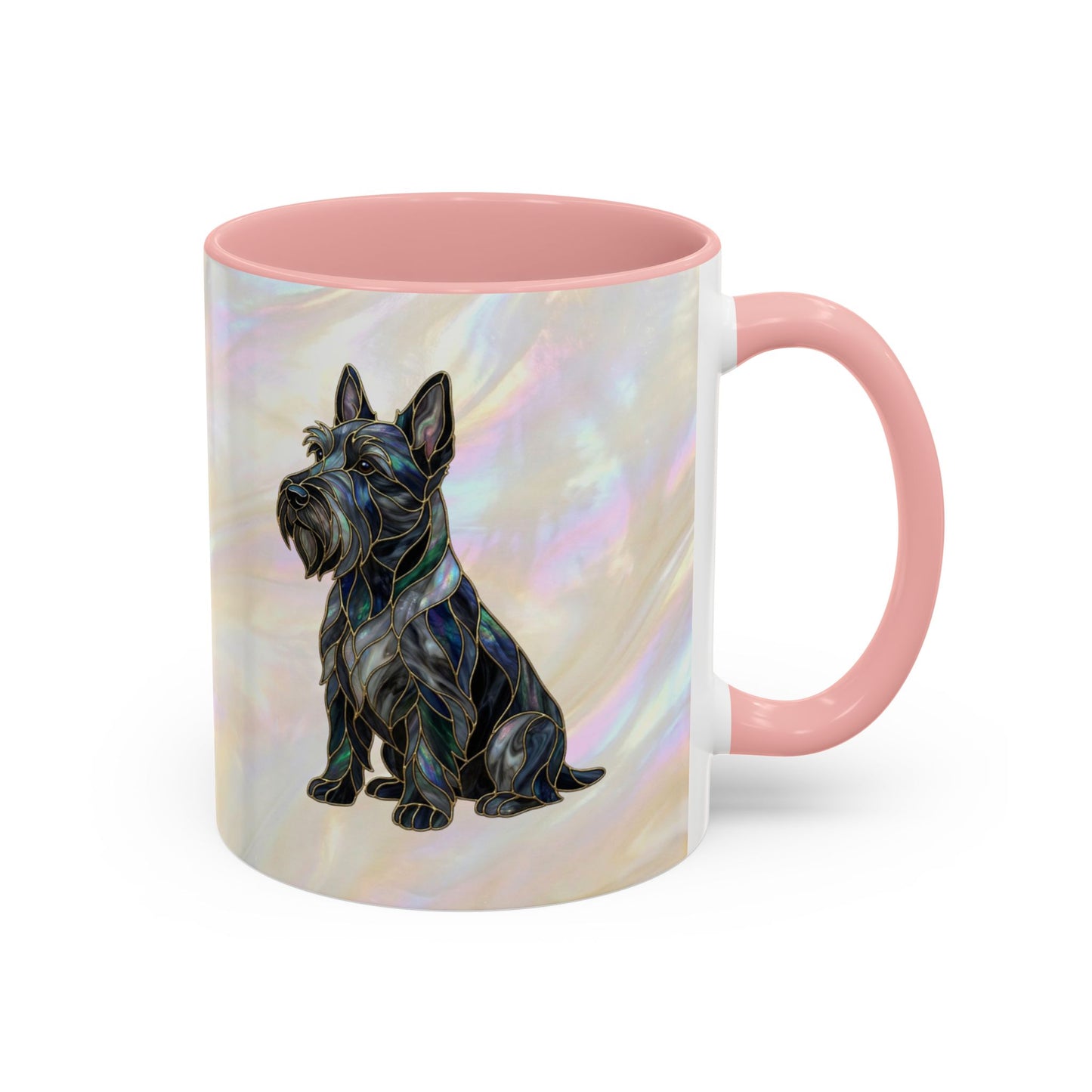 Scottish Terrier Accent Coffee Mug – Stained Glass Design 11/15oz - 14644