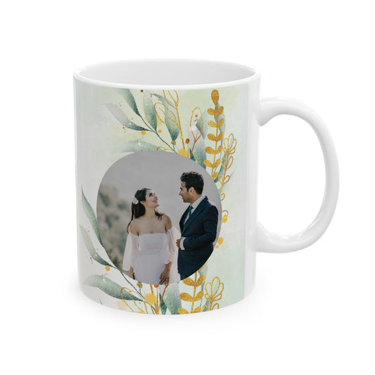 Happy Wedding, Details Customizable - Ceramic Mug, (11oz, 15oz) - 11067