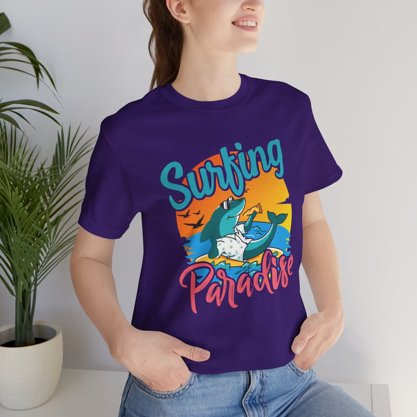Surfing Paradise - Unisex Jersey Short Sleeve Tee - 13092