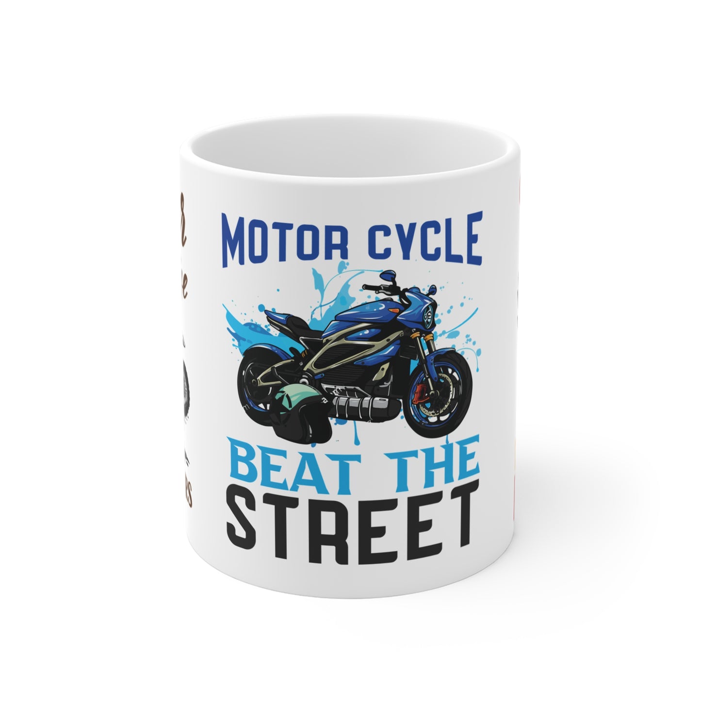 Motorcycle, Beat The Road - Mug 11oz