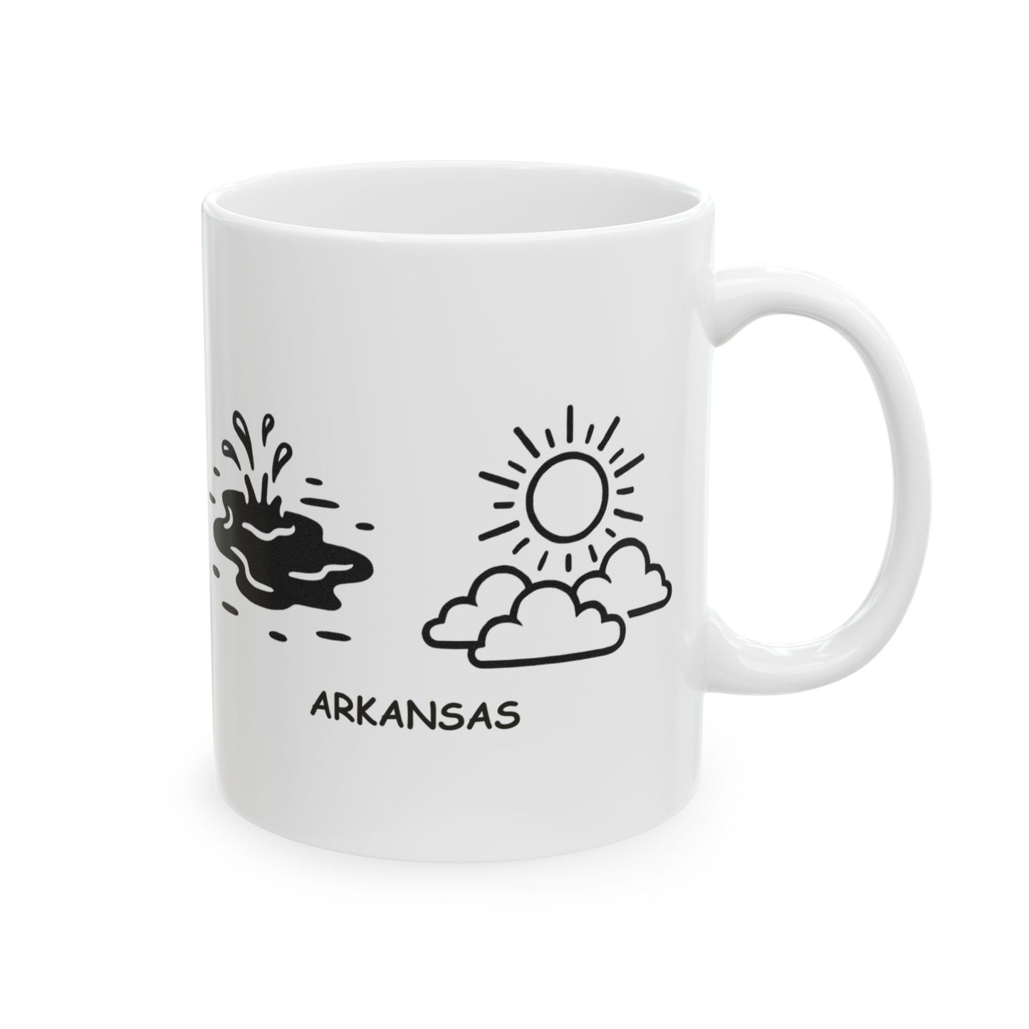 "In Arkansas, we have two seasons: ‘muddy’ and ‘sunny.’" Ceramic Mug - 13366