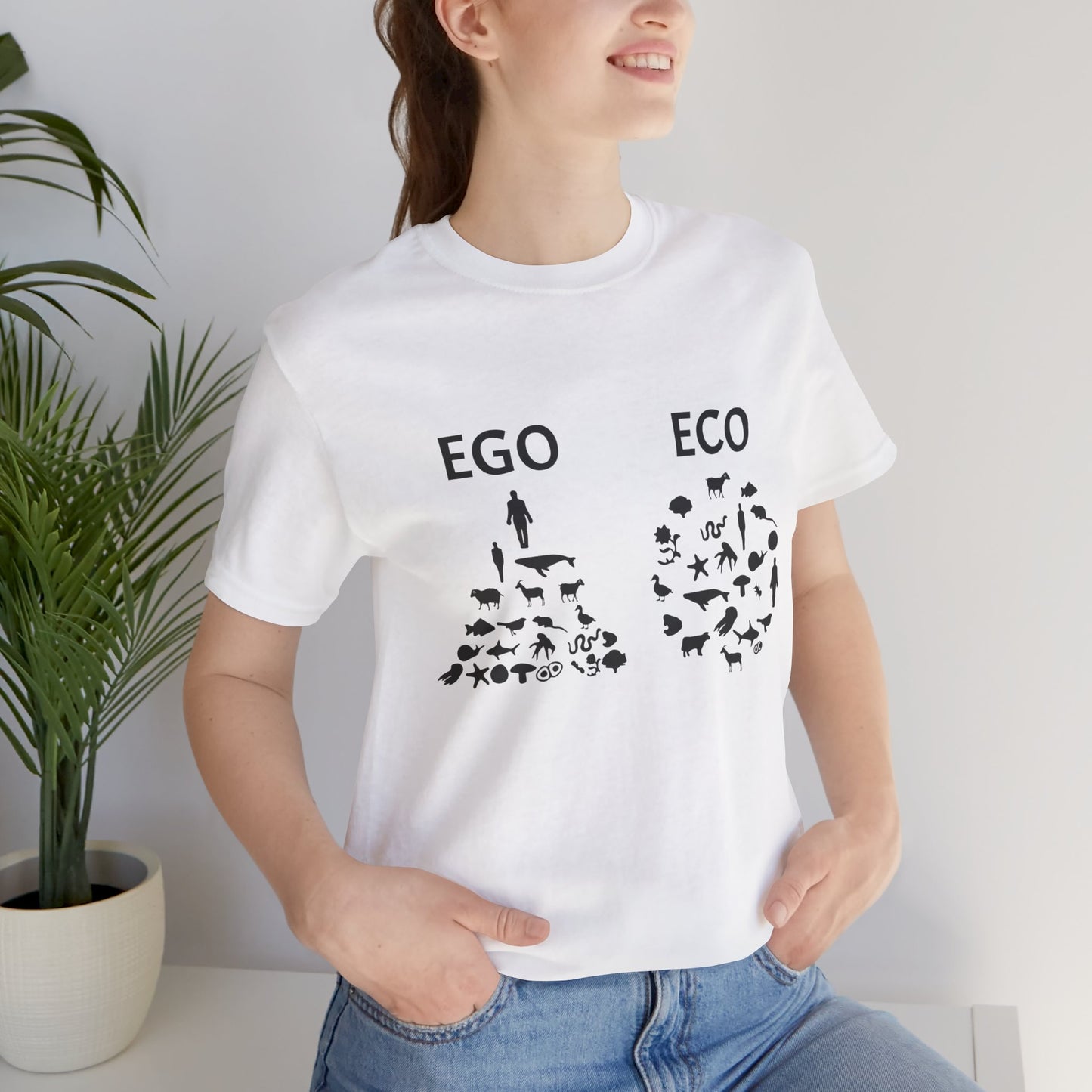 Vegan: Ego vs Eco - Unisex Jersey Short Sleeve Tee