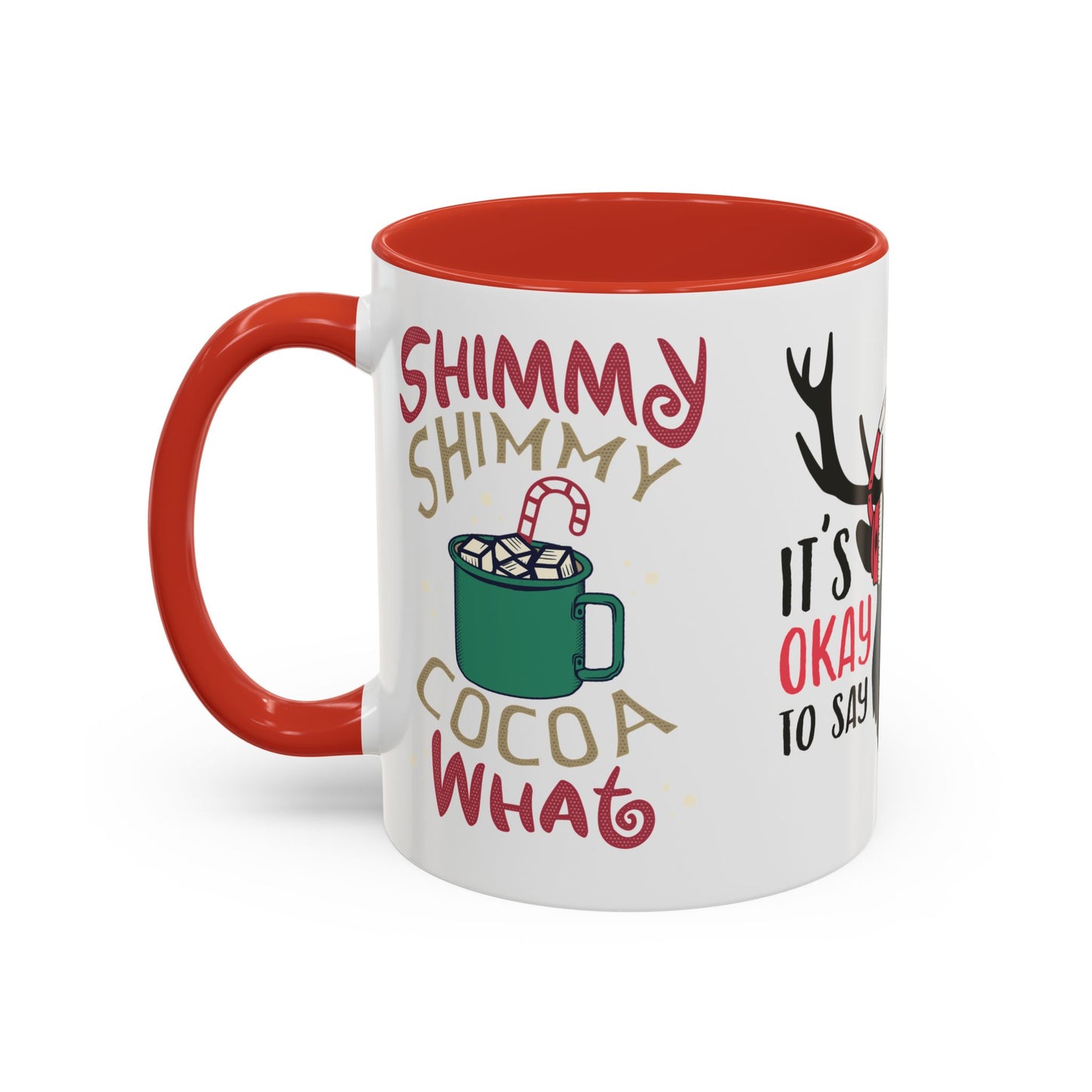 It's Ok To Say Ho Ho! - Accent Coffee Mug (11, 15oz)