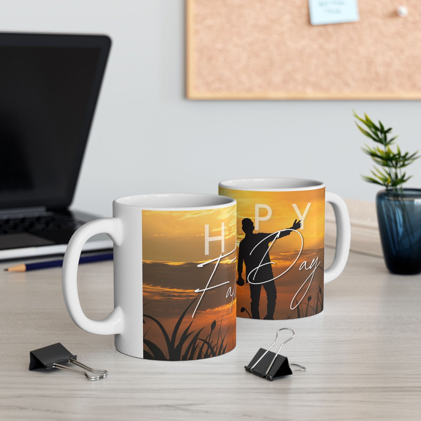 Happy Father's Day Ceramic Mug - Coffee Cup for Dad, Gift for Father's Day, Parent Appreciation - 14006