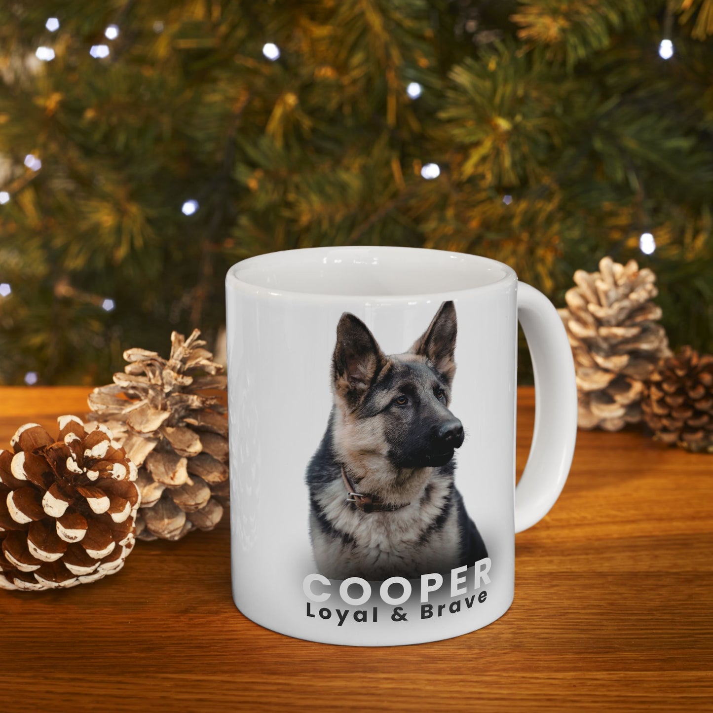 Personalized Dog Photo Mug – Custom Pet Portrait Coffee Cup | Gift for Dog Lovers (11oz / 15oz) - 14827