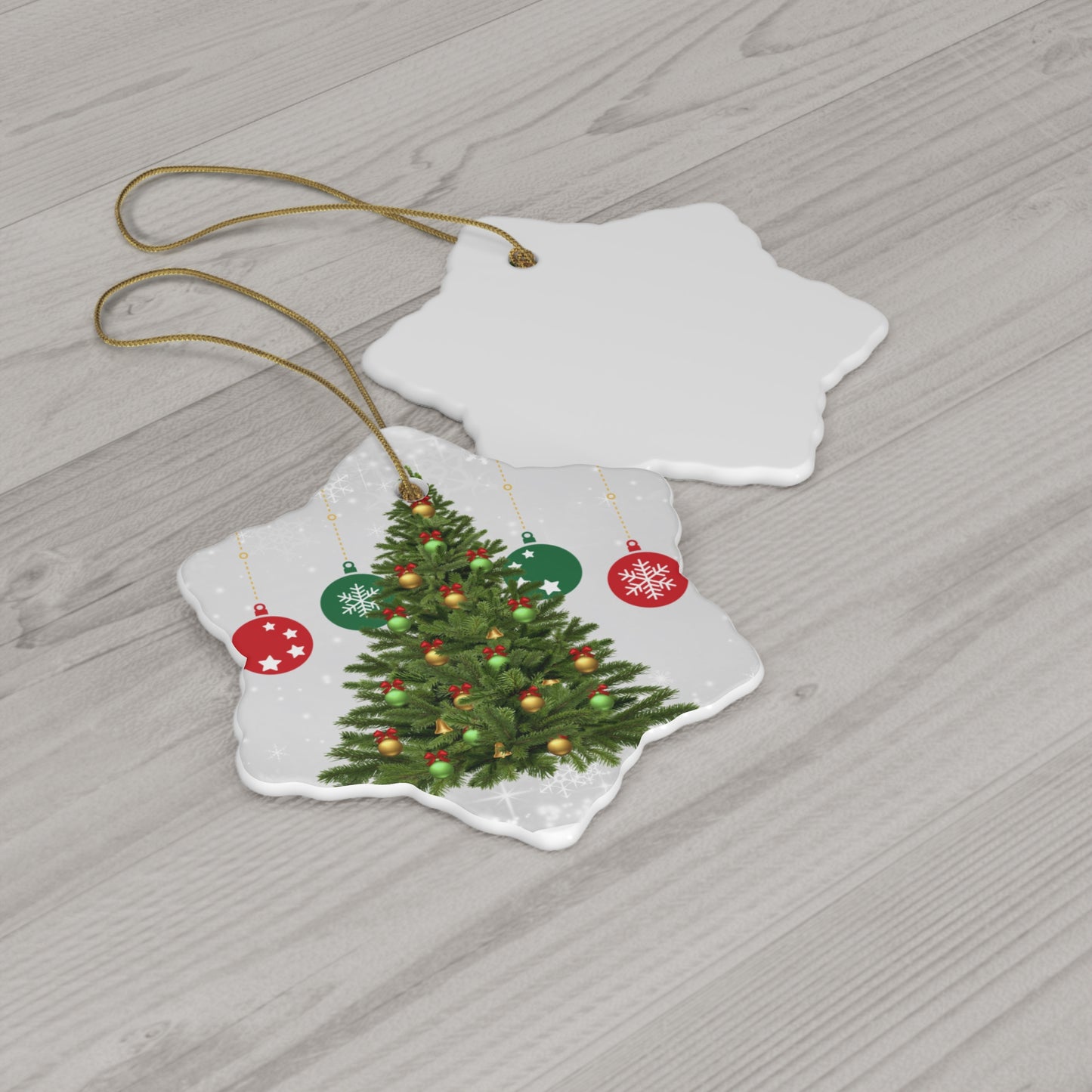 Christmas Tree Magic - Ceramic Ornament, 4 Shapes