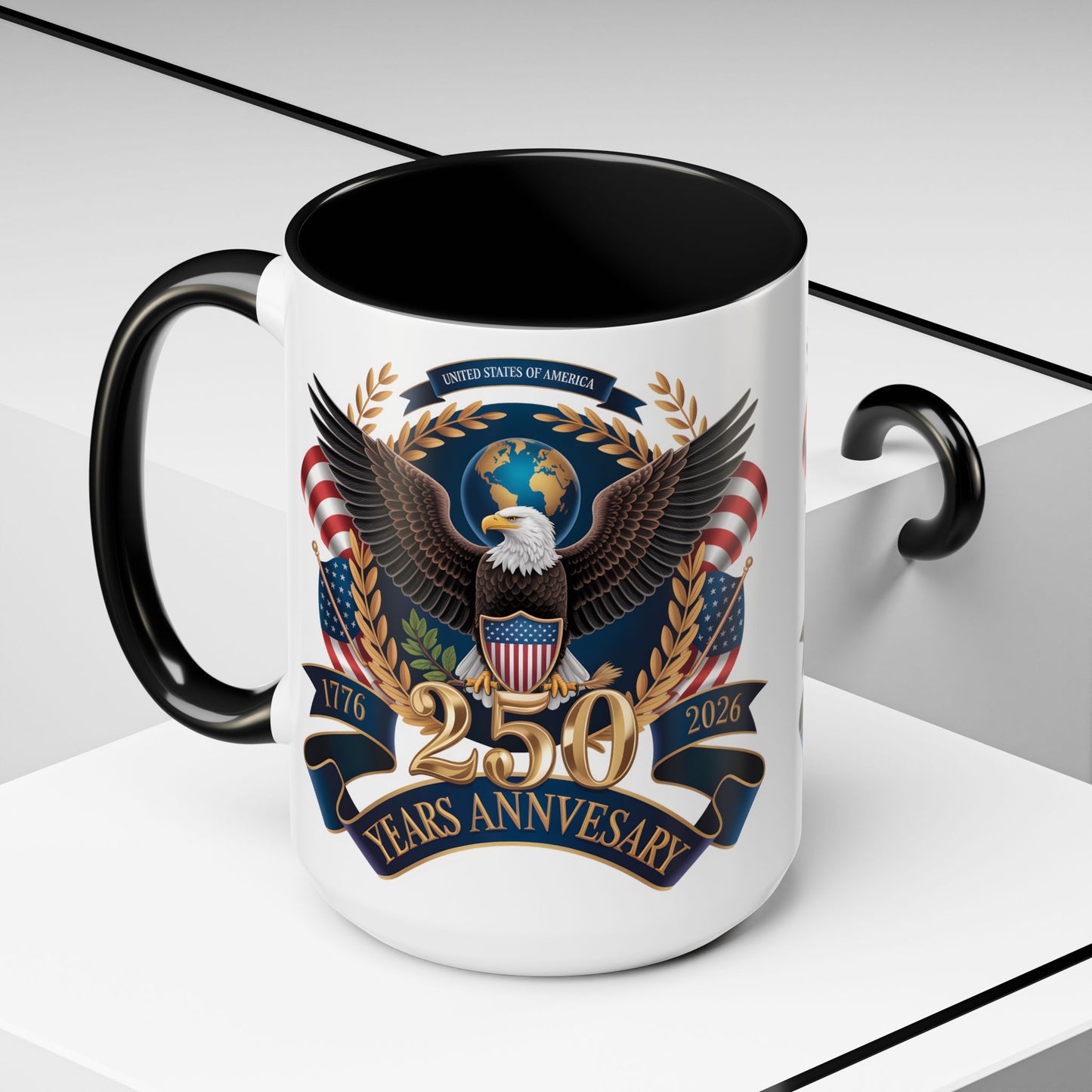 250th Anniversary Eagle Coffee Mug — Patriotic 1776–2026 Commemorative Accent Mug - 14871