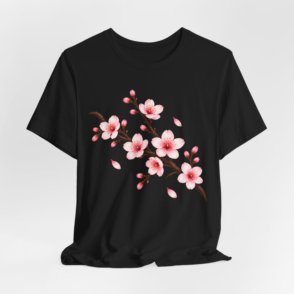 Cherry Blossom T-Shirt, Pink Sakura Branch Floral Tee - 14994