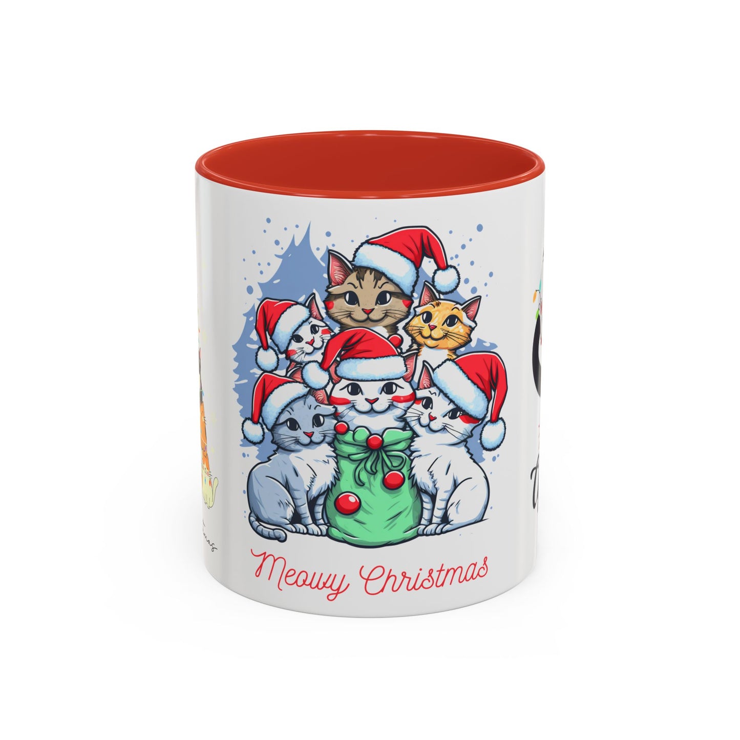 Meowy Christmas - Accent Coffee Mug (11, 15oz)